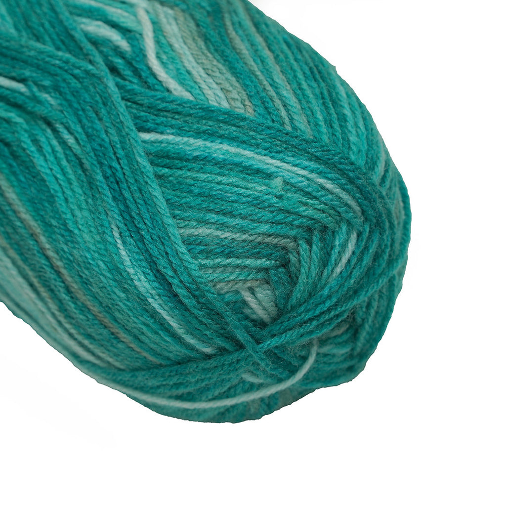 Soft Baby Knitting/Crochet Yarn Multi 100% Acrylic Teal Wave 267m 100g