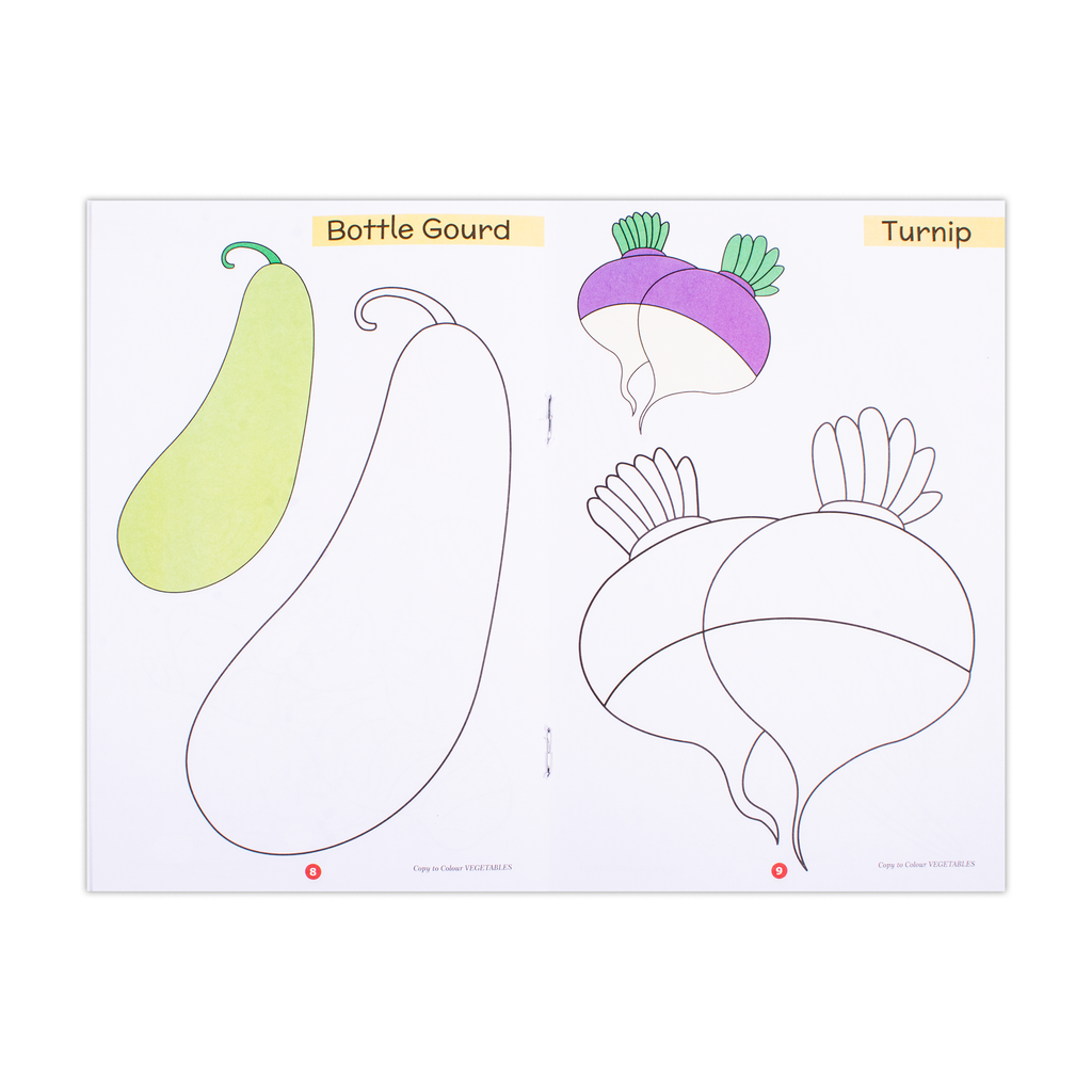 Copy To Colour Vegetables 1Book