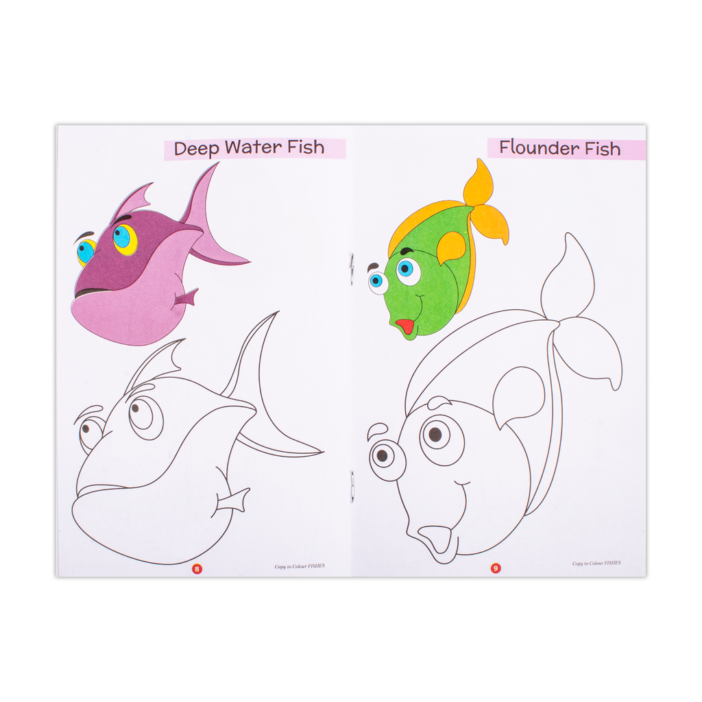 Copy To Colour Fishes 1Book