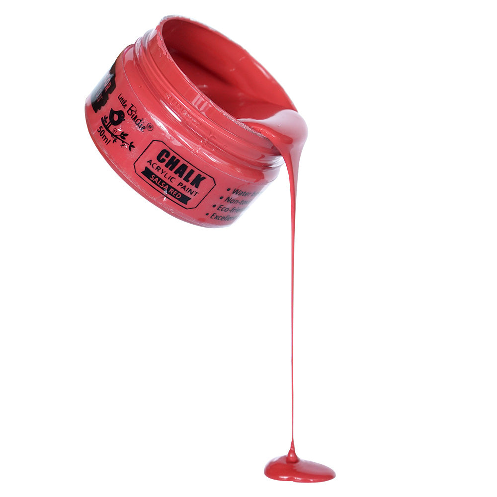Home Decor Chalk Paint Salsa Red 50ml Bottle
