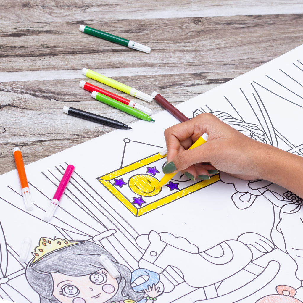 Repositionable Creative Colouring Paper Roll Dinosaur Paradise 3mtr X W38cm 1 BOX