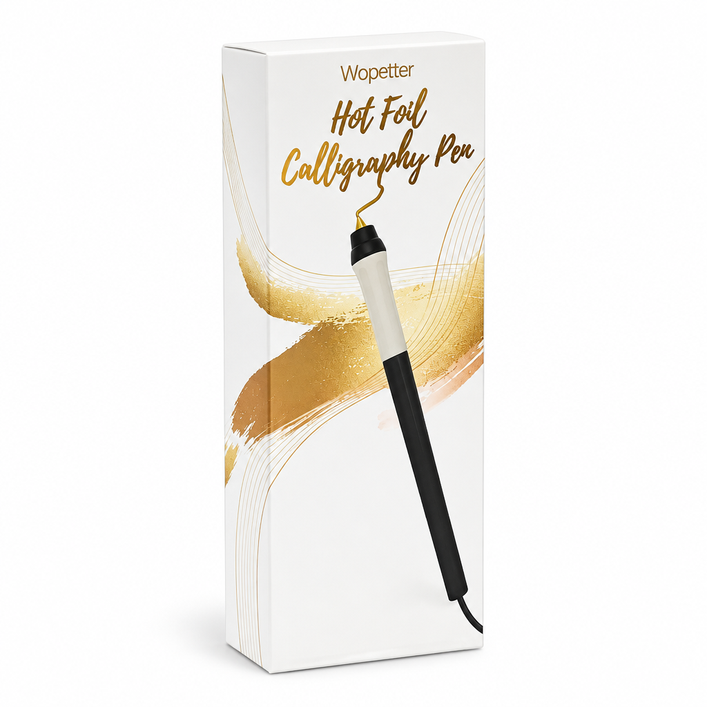 Hot Foil Calligraphy Pen with Gold and Rose Gold Sheet USB Powered 1Box