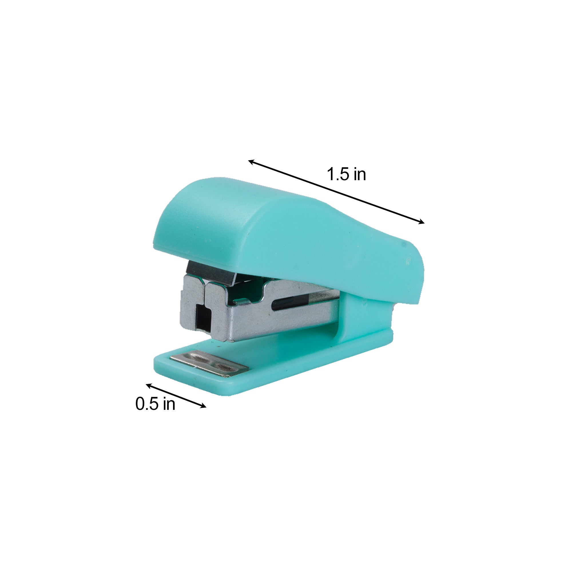 Mini Stapler with Stapler Pin No.10 4mm Pin Size Teal 1set Blister