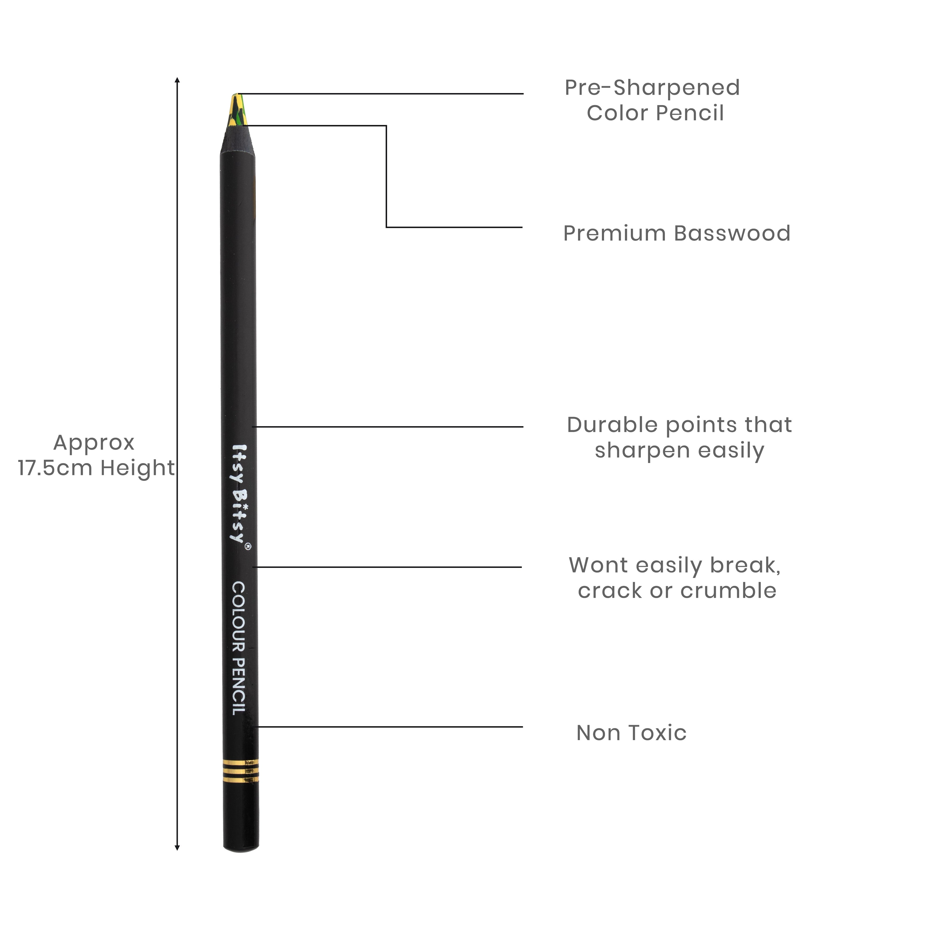 Premium Artist Rainbow Colour Pencil 1pc - Citrus Punch