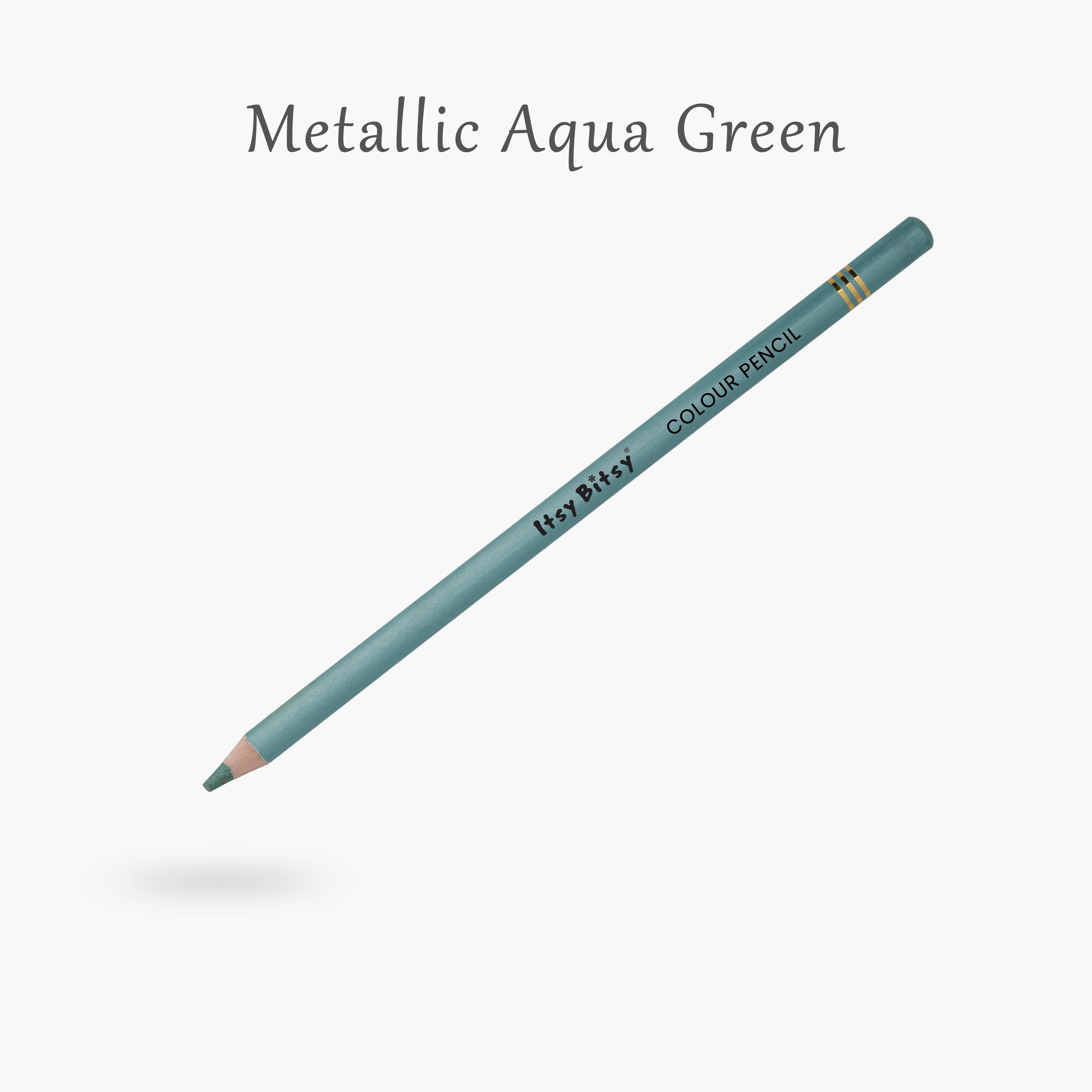 Premium Artist Metallic Colour Pencil 1pc - Metallic Aqua Green
