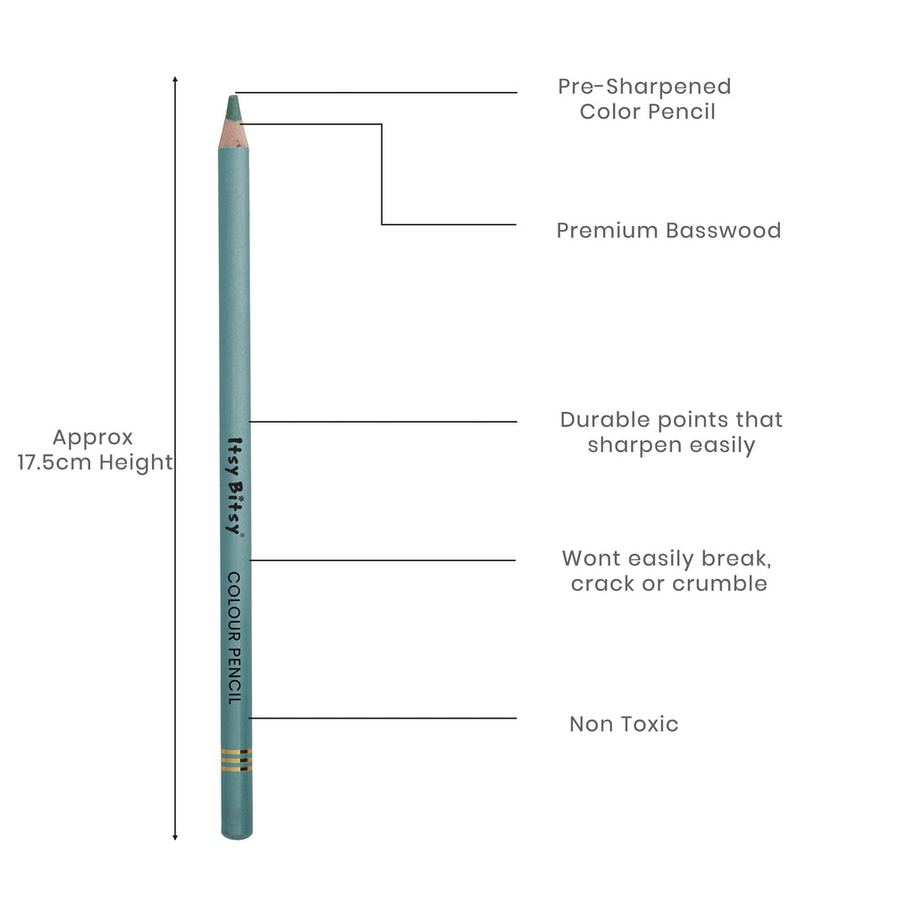 Premium Artist Metallic Colour Pencil 1pc - Metallic Aqua Green