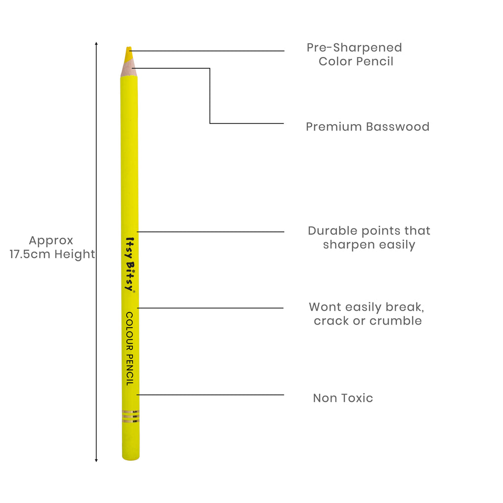Premium Artist Fluro Colour Pencil 1pc - Neon lemon Yellow