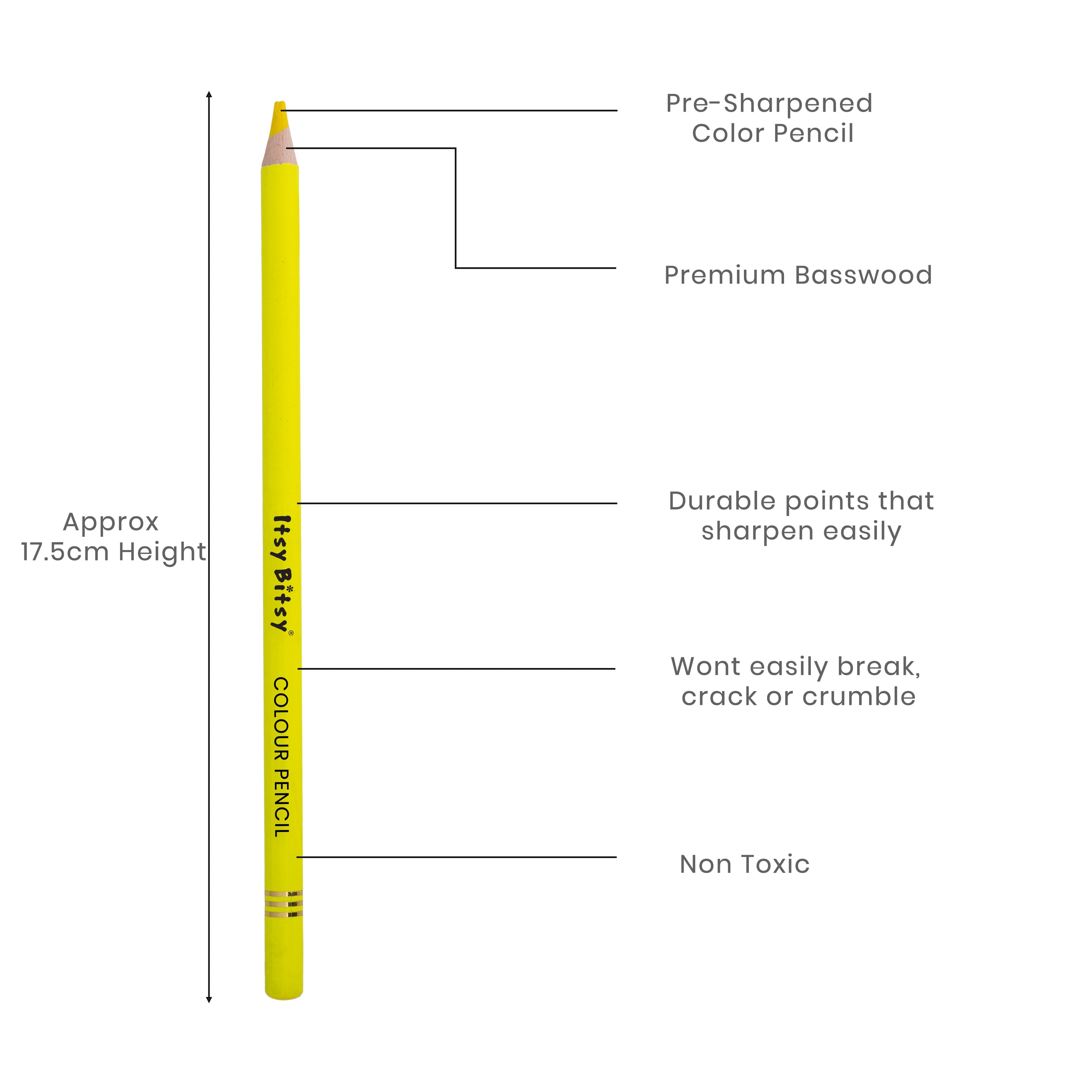 Premium Artist Fluro Colour Pencil 1pc - Neon lemon Yellow