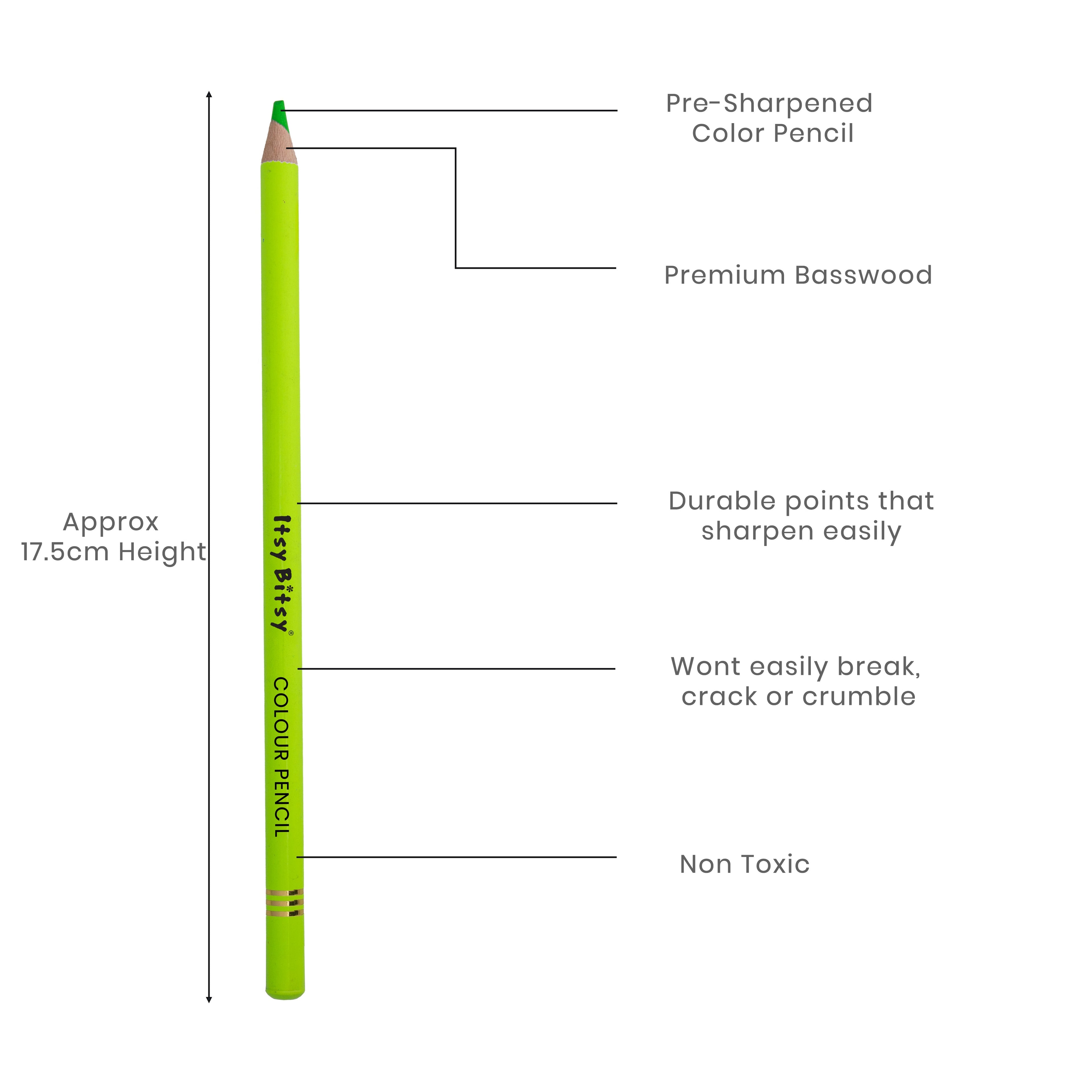 Premium Artist Fluro Colour Pencil 1pc - Neon Light Green