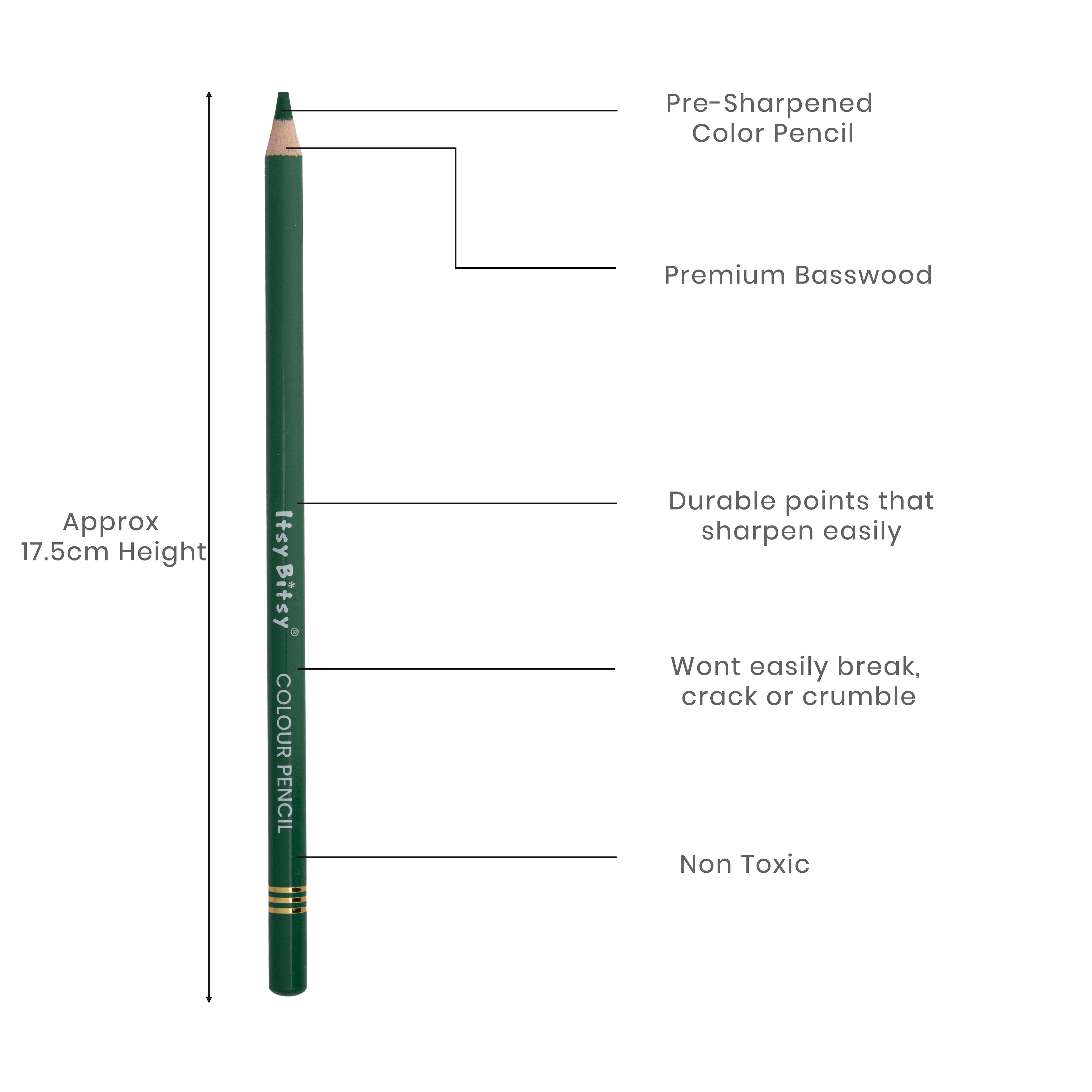 Premium Artist Colour Pencil 1pc - Basil