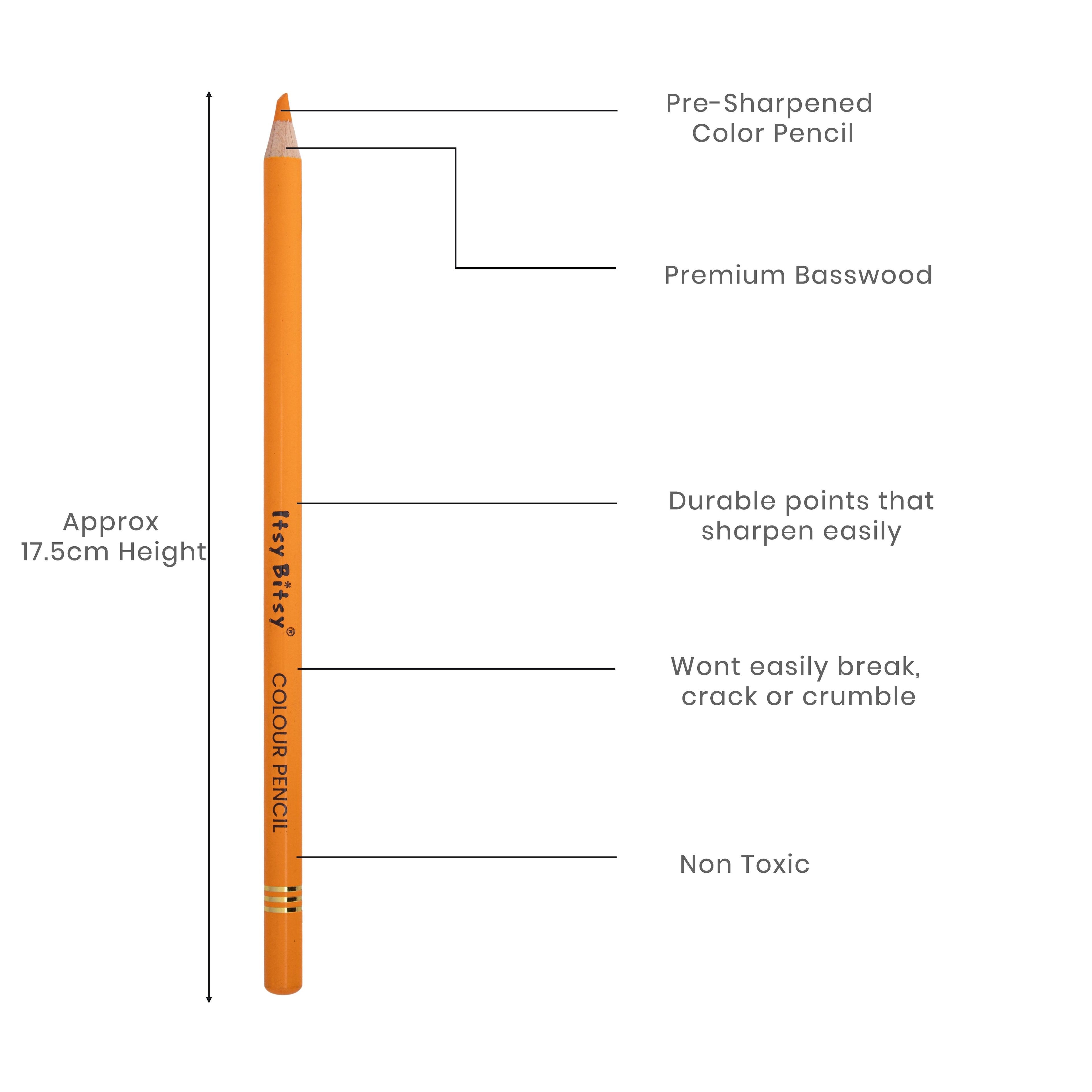Premium Artist Colour Pencil 1pc - Dark Chrome Yellow