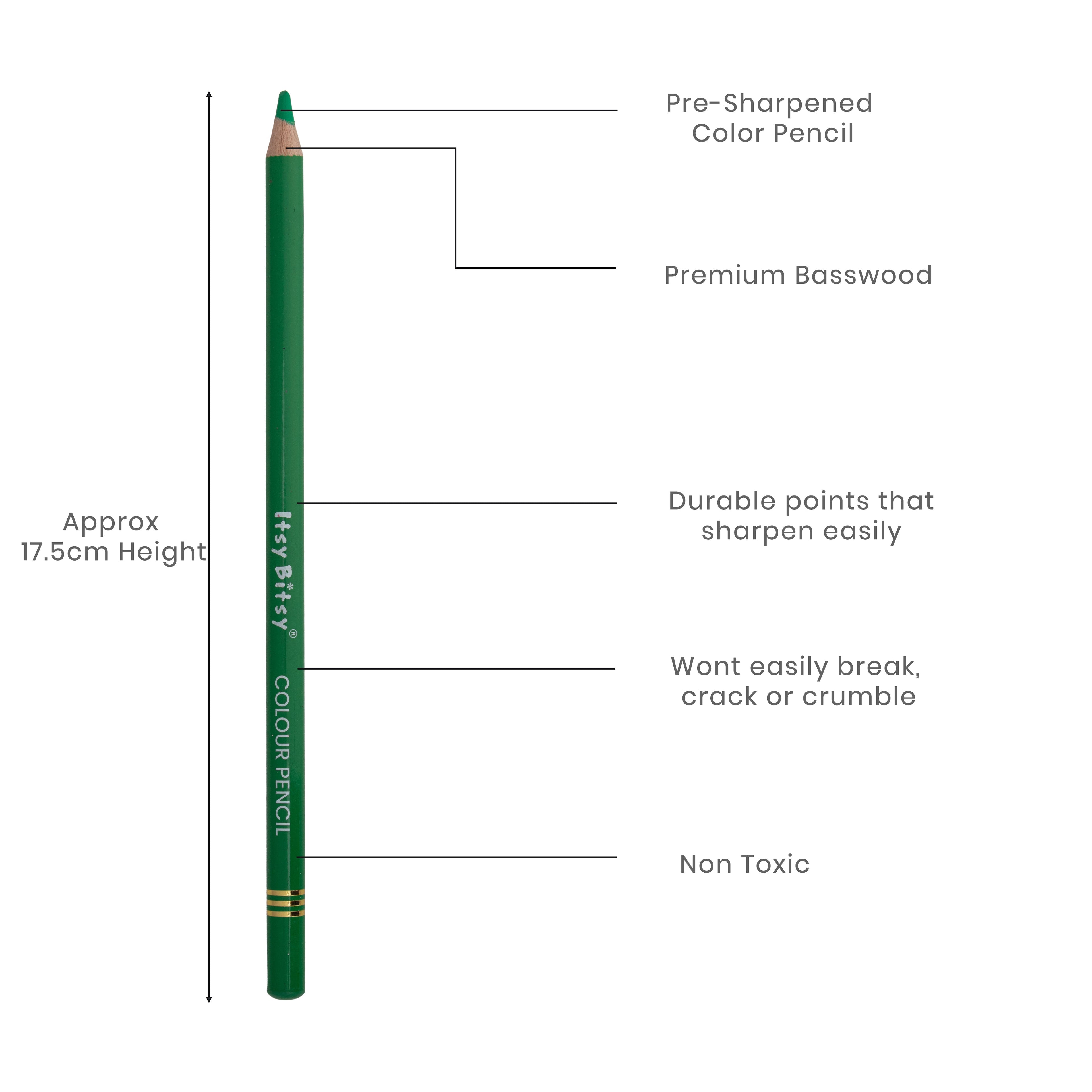 Premium Artist Colour Pencil 1pc - Emerald Green