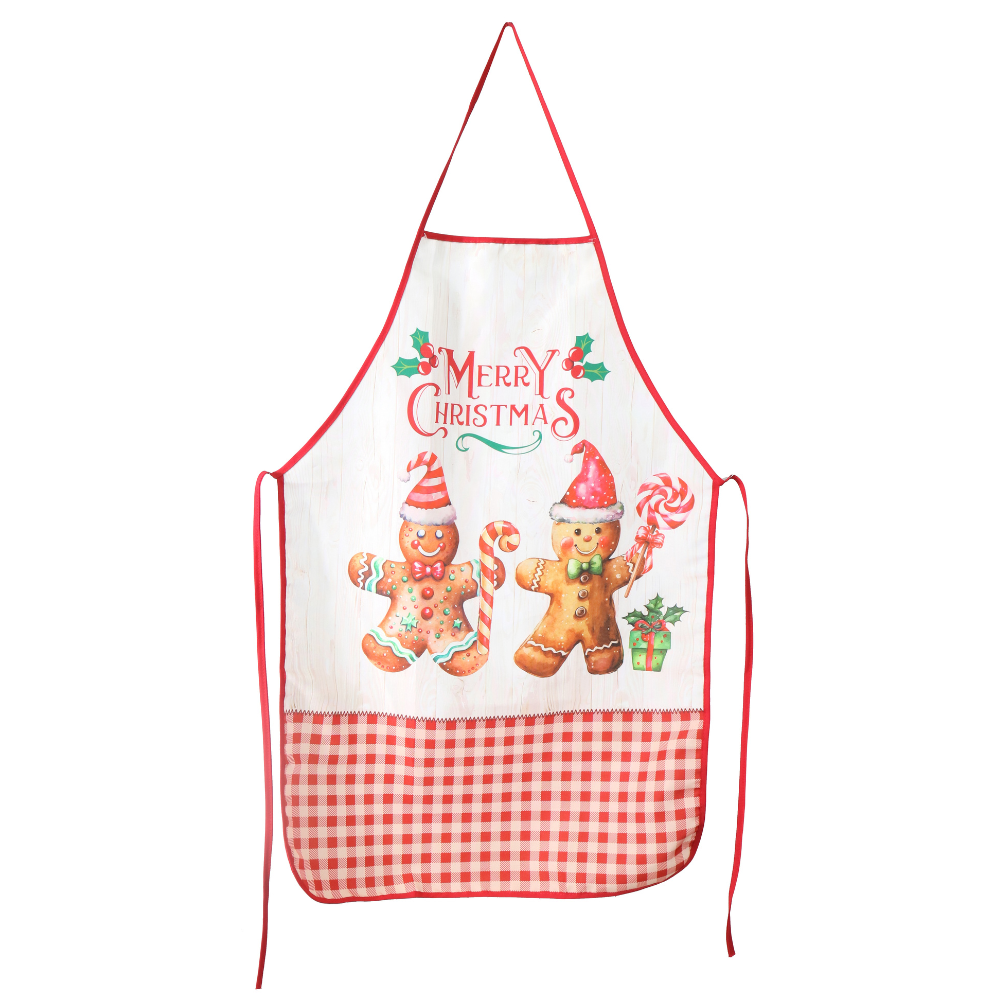 Apron Printed Adult Gingerbread Man 1pc
