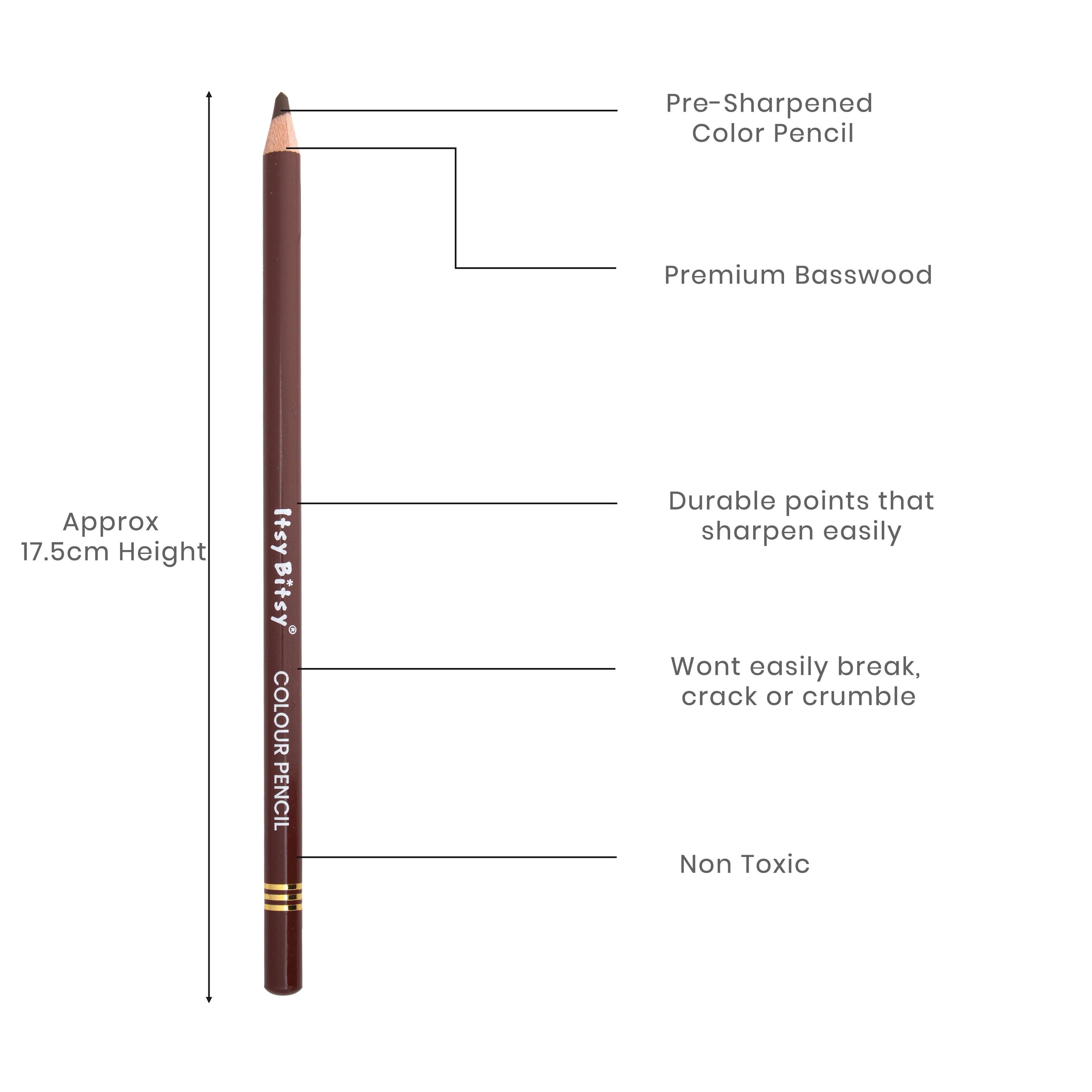Premium Artist Colour Pencil 1pc - Burnt Sierra