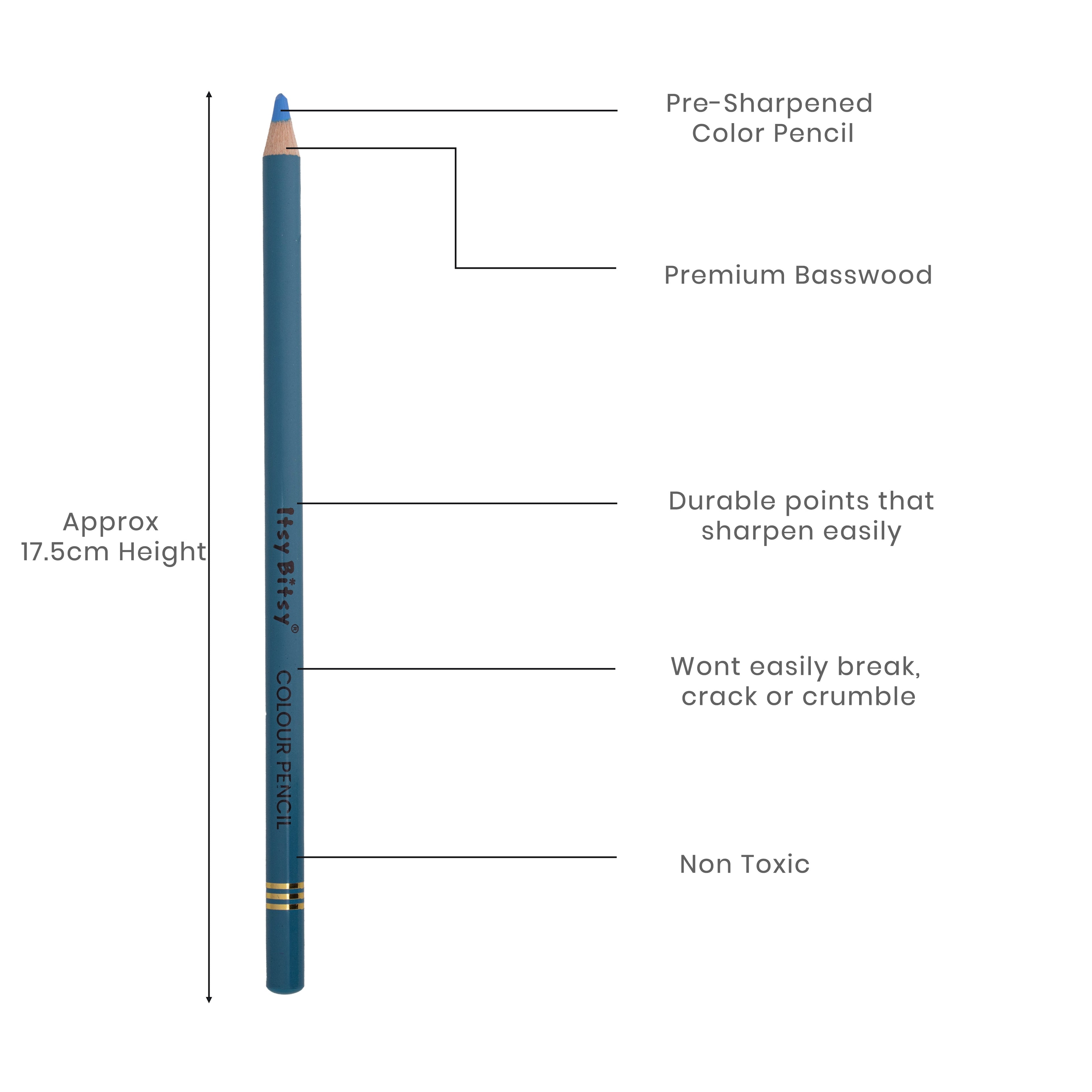 Premium Artist Colour Pencil 1pc - Prussian Blue