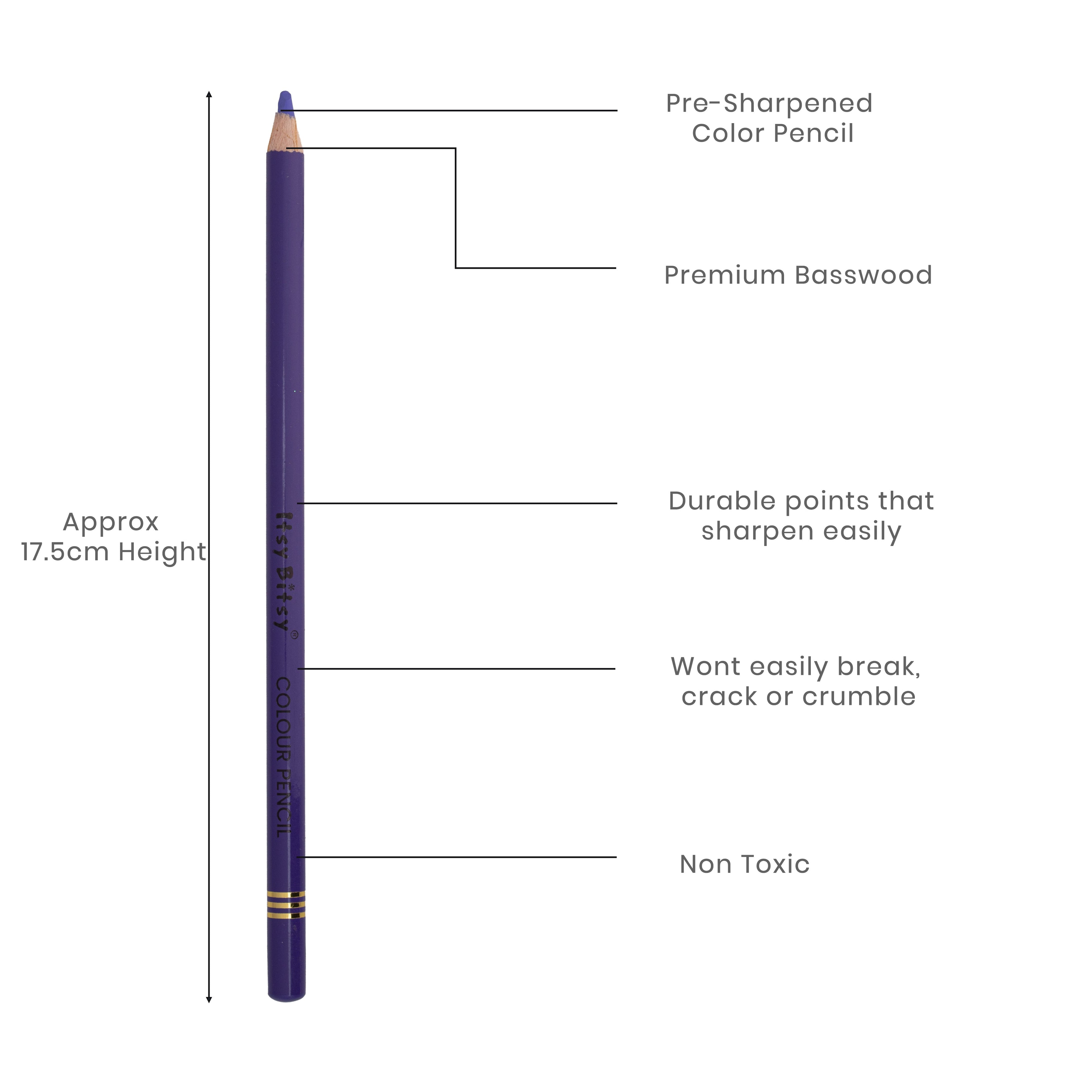 Premium Artist Colour Pencil 1pc - Violet