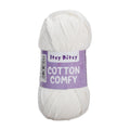 Cotton Comfy Knitting/Crochet Yarn 100% Cotton White 169m 100g