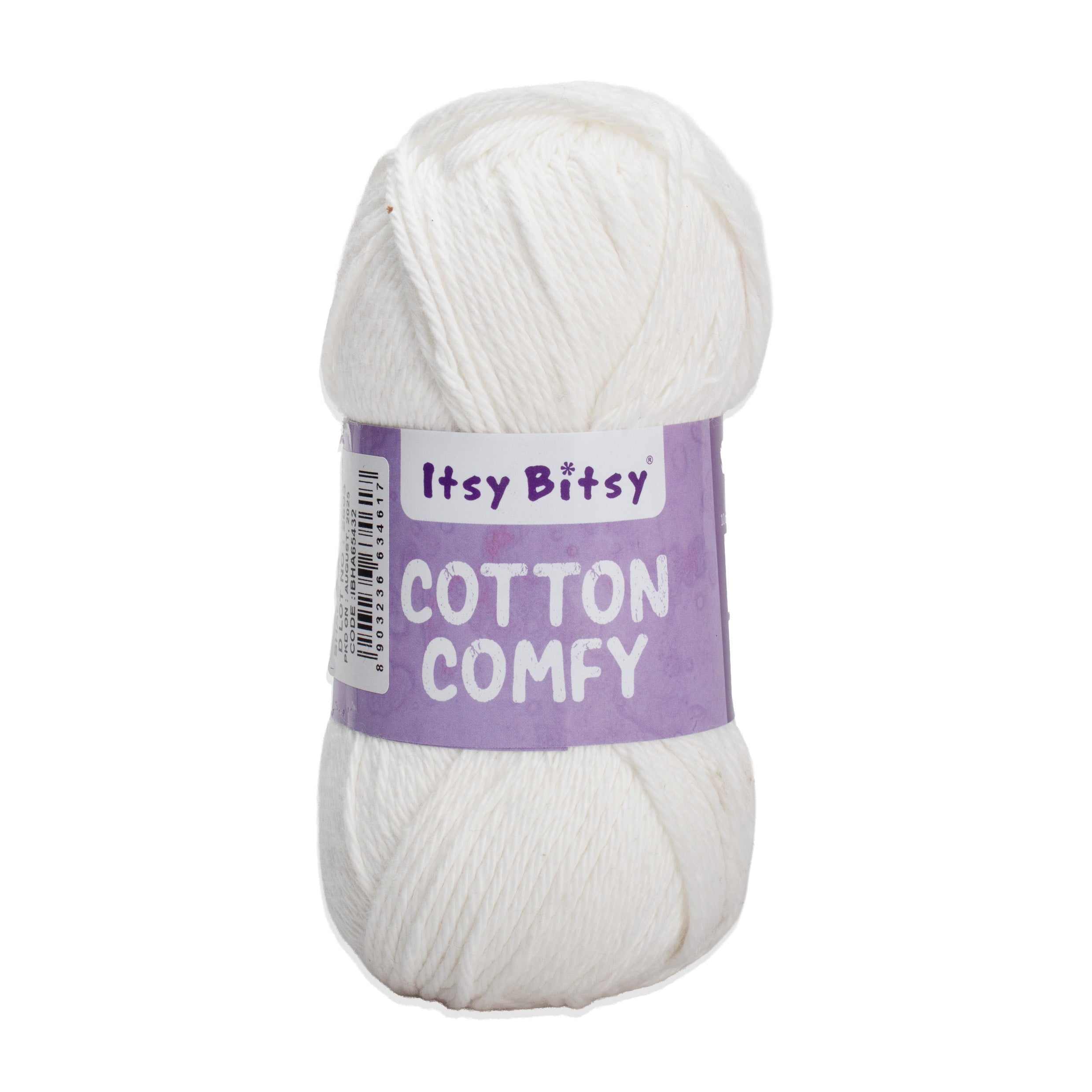 Cotton Comfy Knitting/Crochet Yarn 100% Cotton White 169m 100g