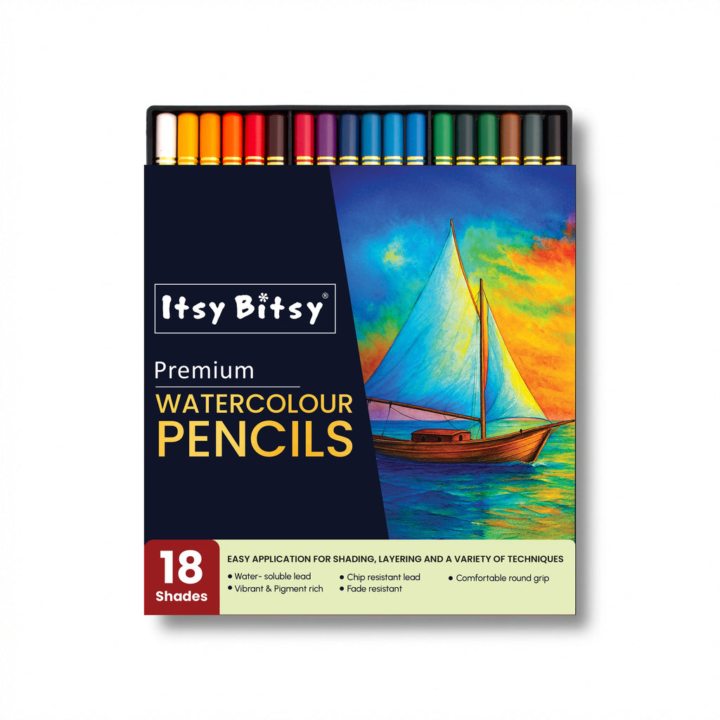 Premium Artist Water colour pencils - Pack of 18 Colours 1Box