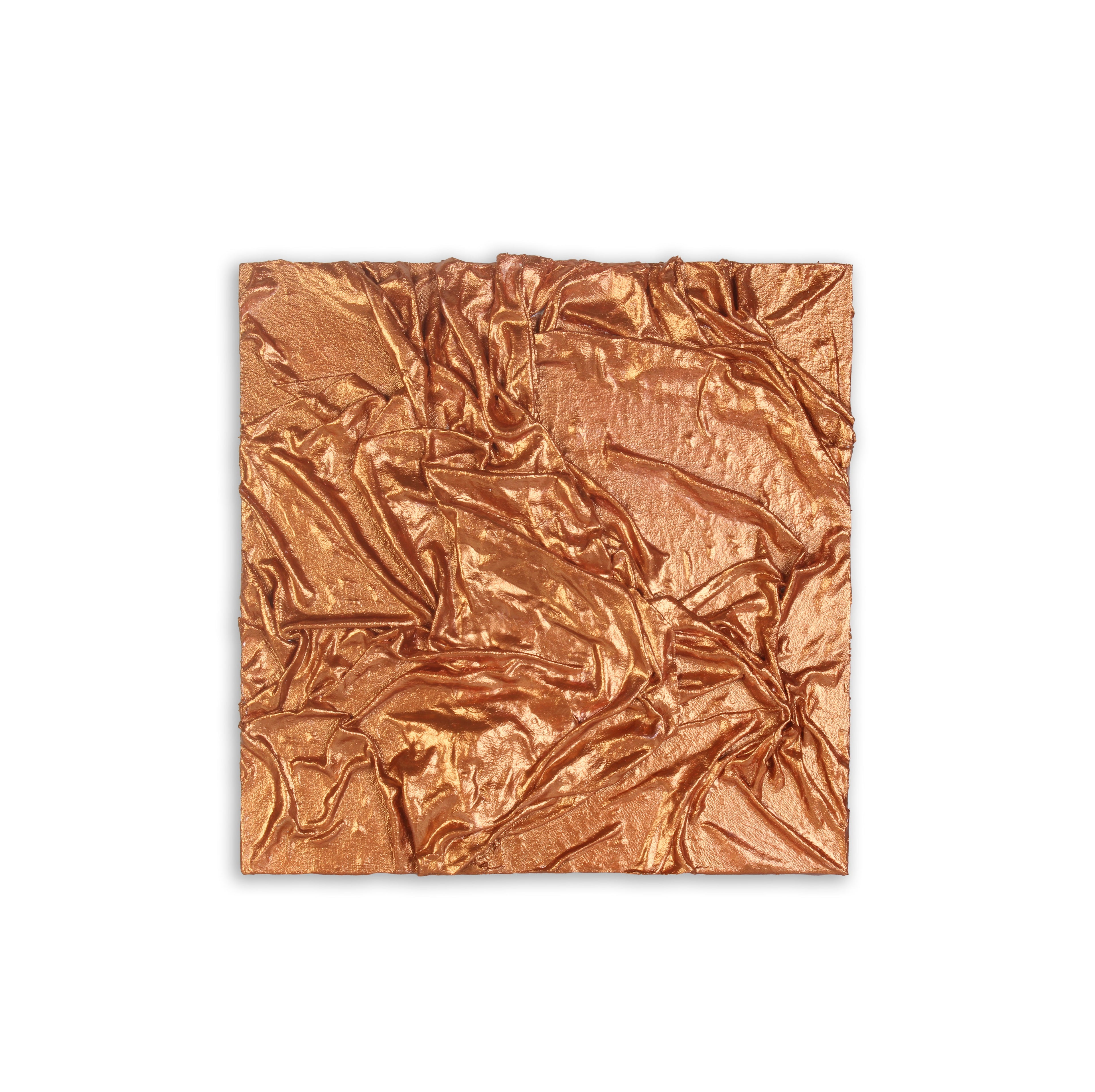 Wall Decor Faux Leather Art Copper Sheen Approx H12 X L12 X D0.78inch 1pc