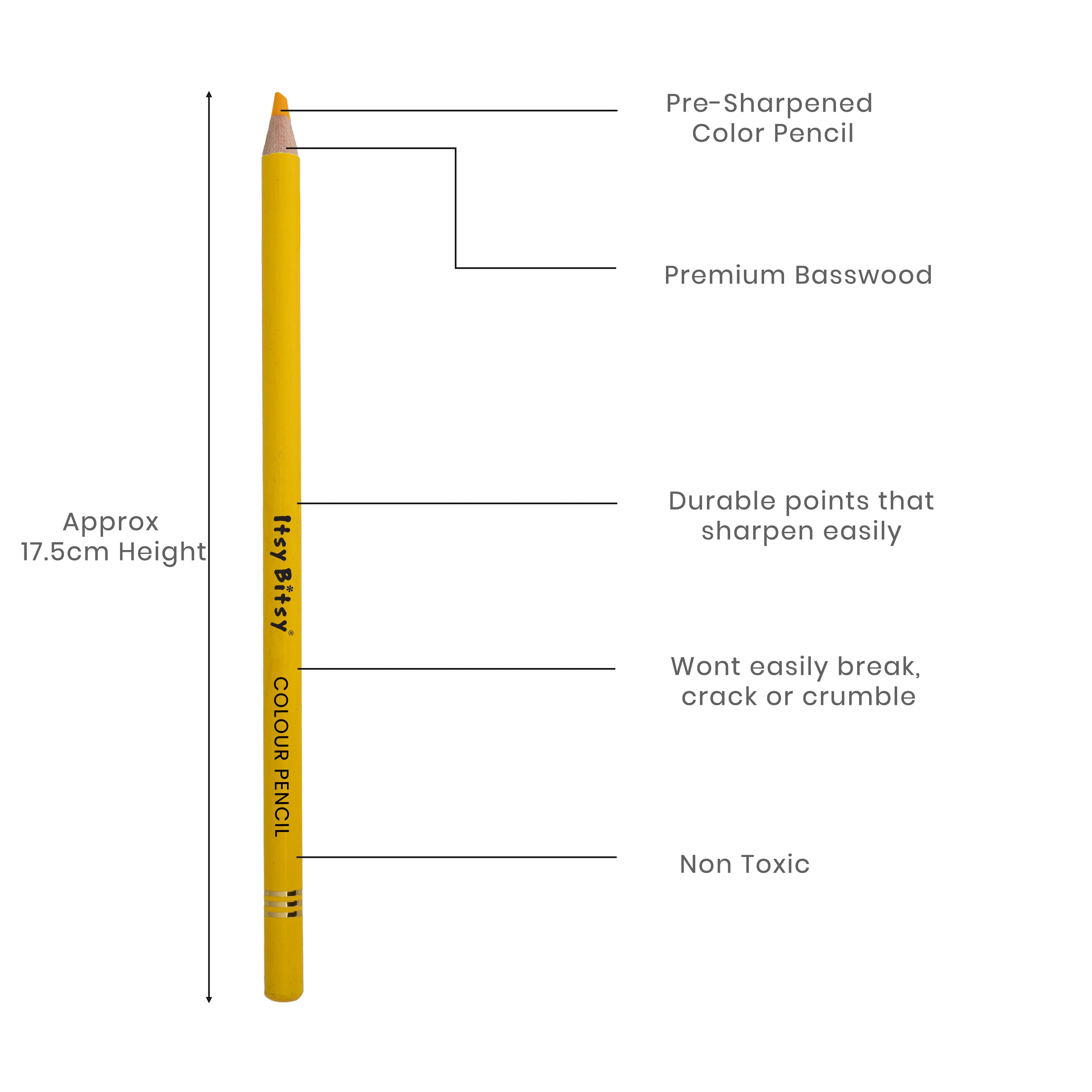 Premium Artist Fluro Colour Pencil 1pc - Neon Yellow