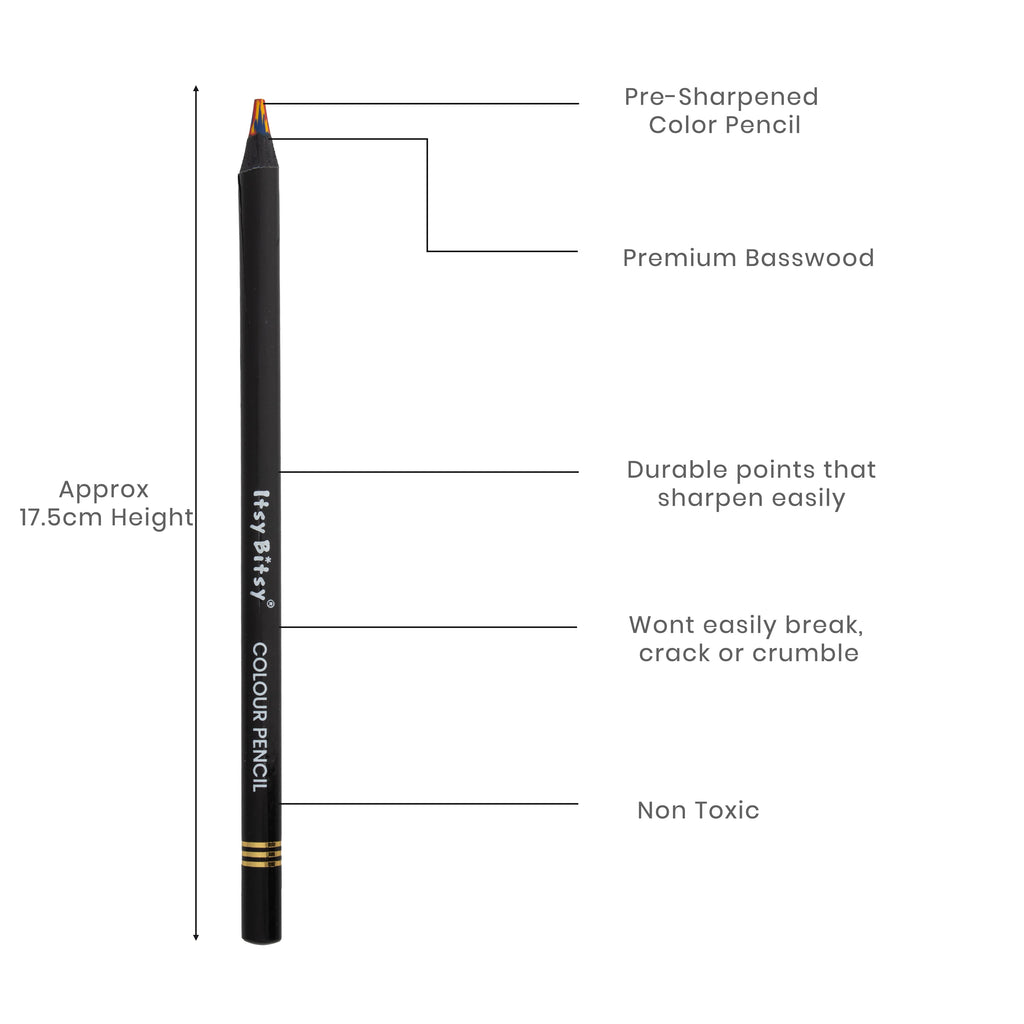 Premium Artist Rainbow Colour Pencil 1pc - Primary Burst