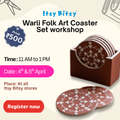 Warli Folk Art Coaster Set - Summer Workshop