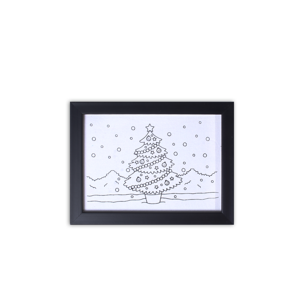 Pre Primed Printed Canvas Frame With Paints Tree Decoration L5 X W7Inch Approx 1pc