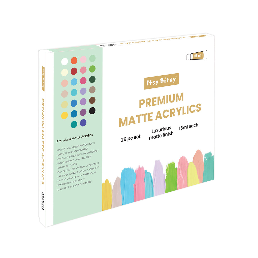Premium Matte Acrylics Set 26 Colors X 15ml each