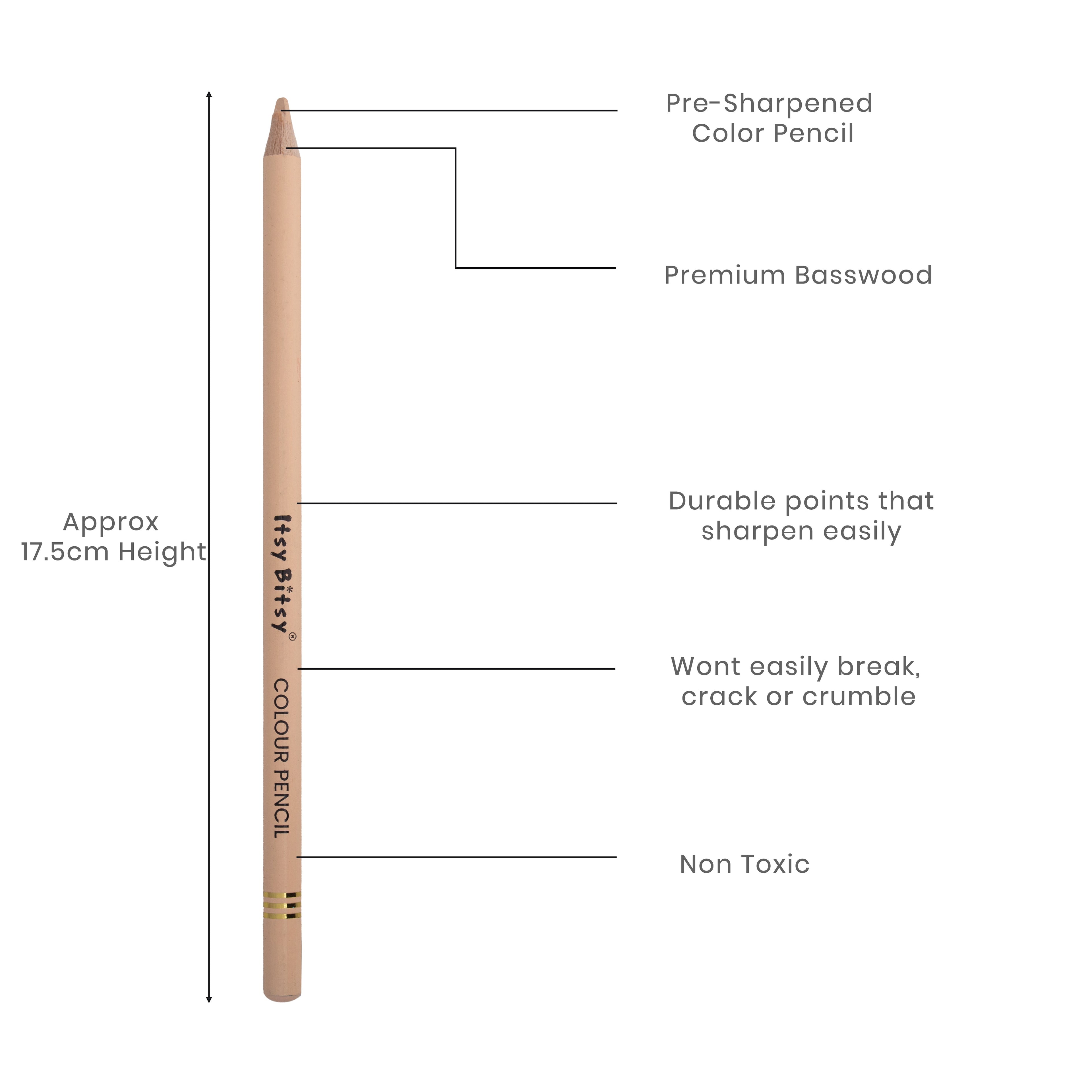 Premium Artist Colour Pencil 1pc - Apricot Cream