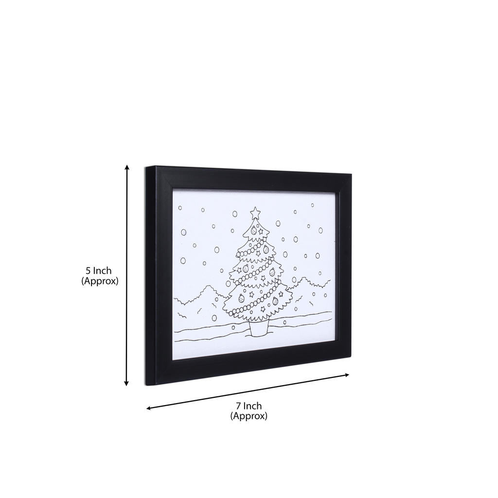 Pre Primed Printed Canvas Frame With Paints Tree Decoration L5 X W7Inch Approx 1pc