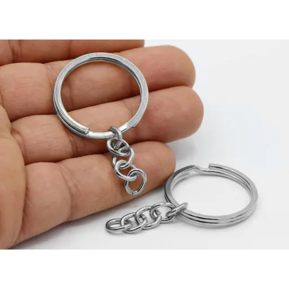 Split Key Rings with Chain 5pc