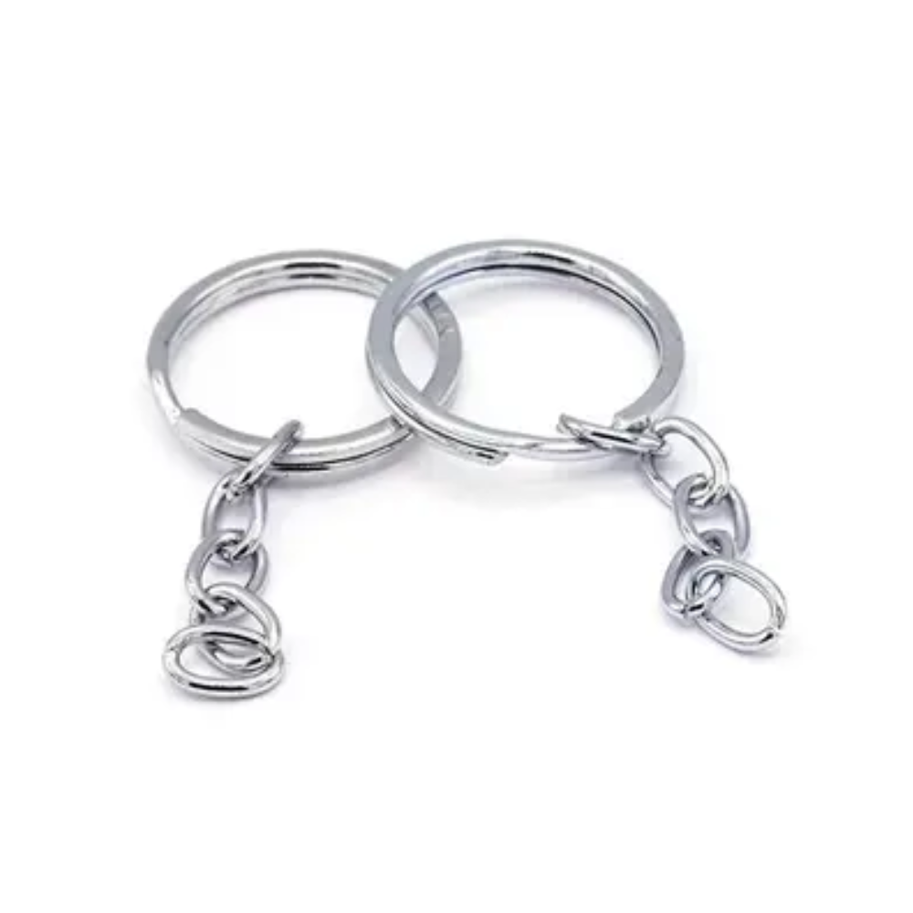 Split Key Rings with Chain 5pc