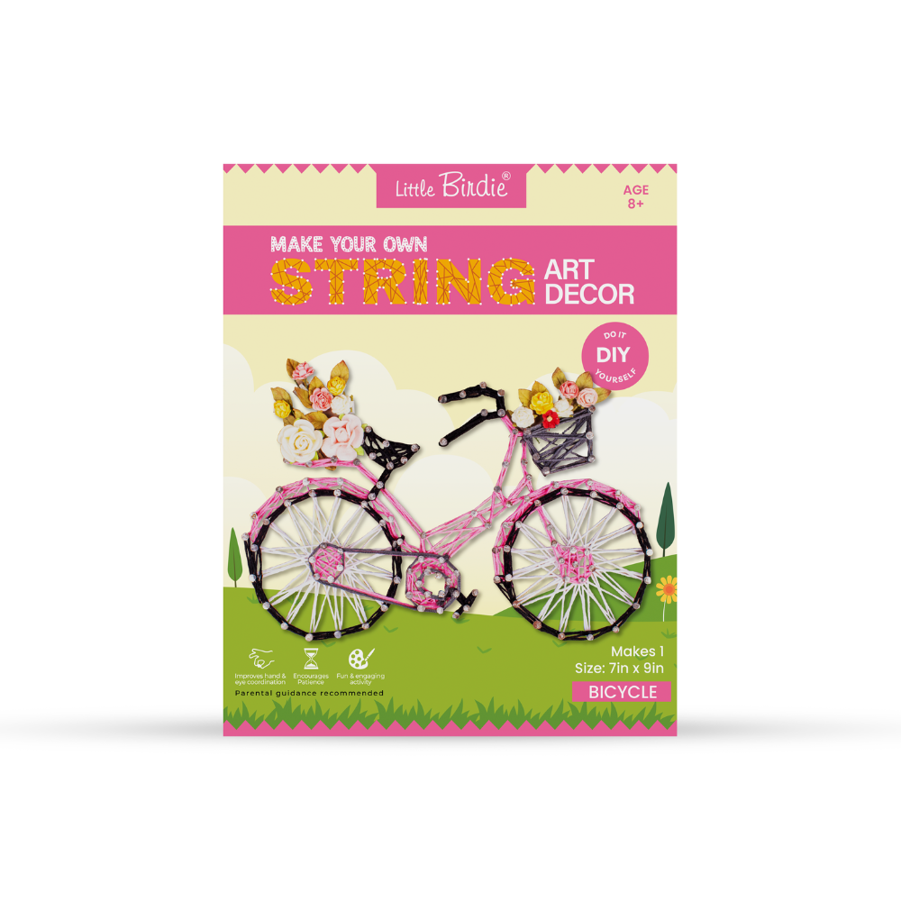 DIY String Art Kit - Bicycle, 1 Box
