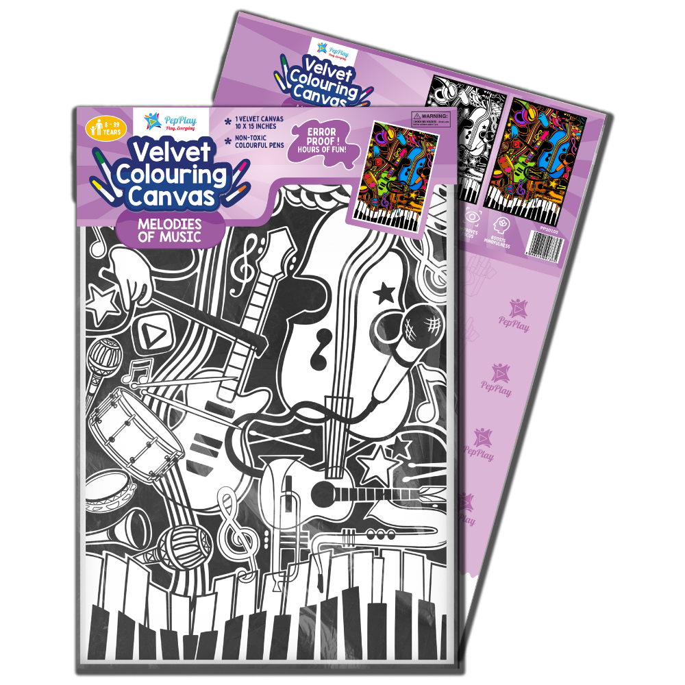 Velvet Colouring Canvas Melodies of Music L38 X W25cm 1pc