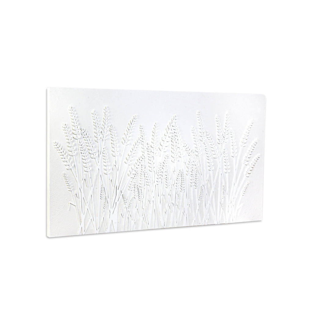 Wall Decor 3D Metallic Corn Field White Approx H48 X L24 X D0.78inch 1pc