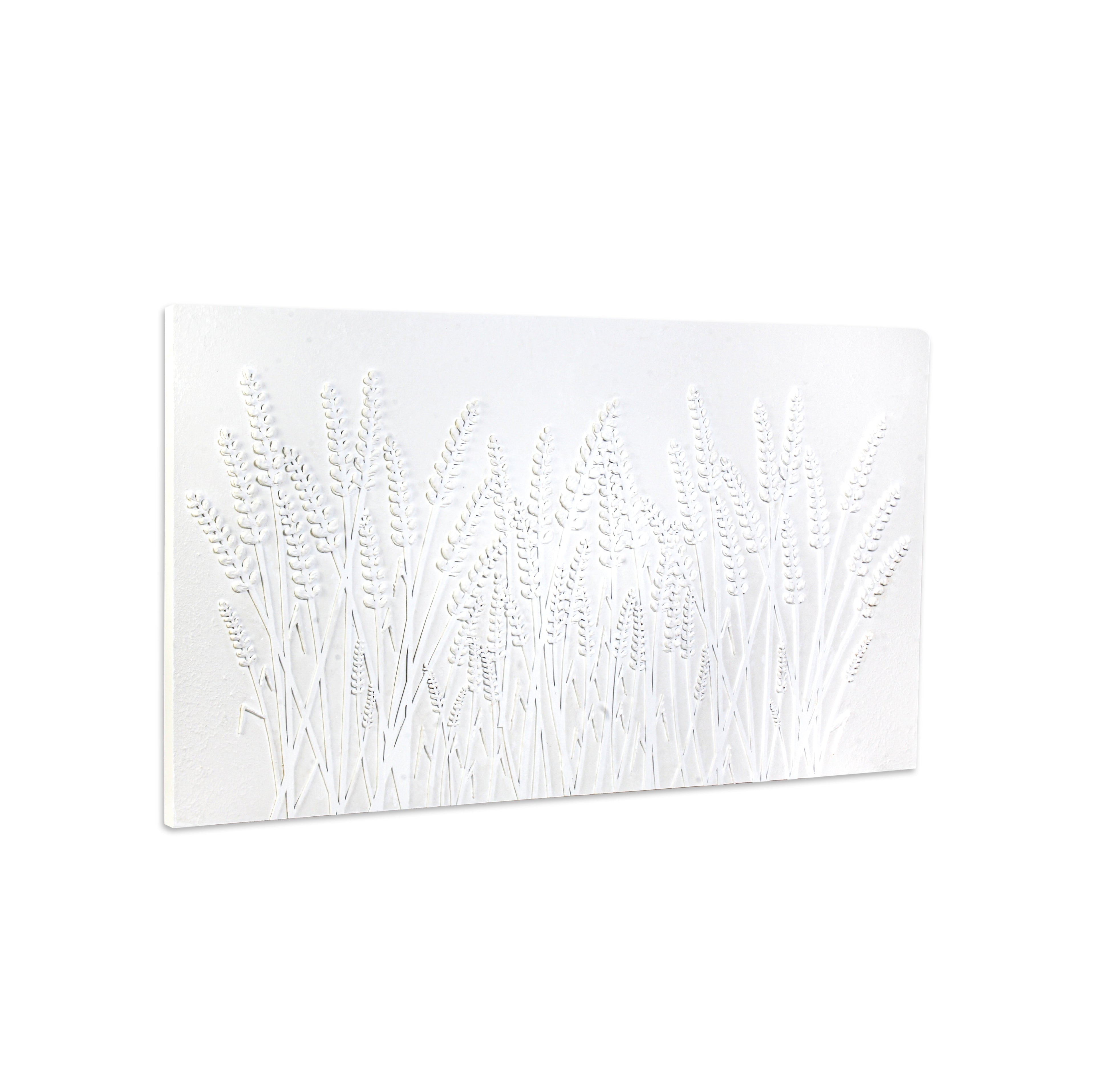 Wall Decor 3D Metallic Corn Field White Approx H48 X L24 X D0.78inch 1pc