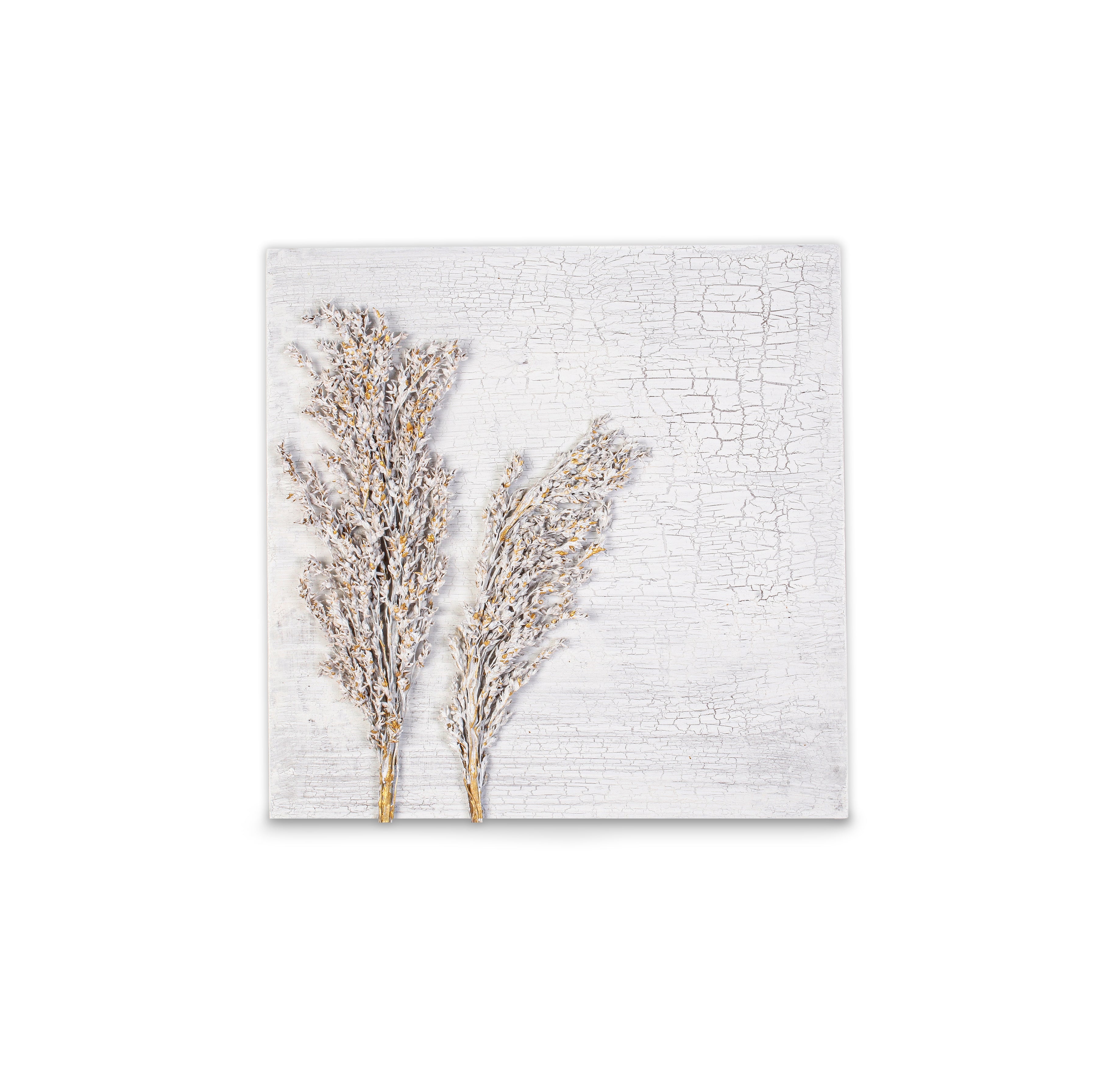 Wall Decor Handmade 3D Botanical Shimmery Field Approx H12 X L12 X D0.78inch 1pc