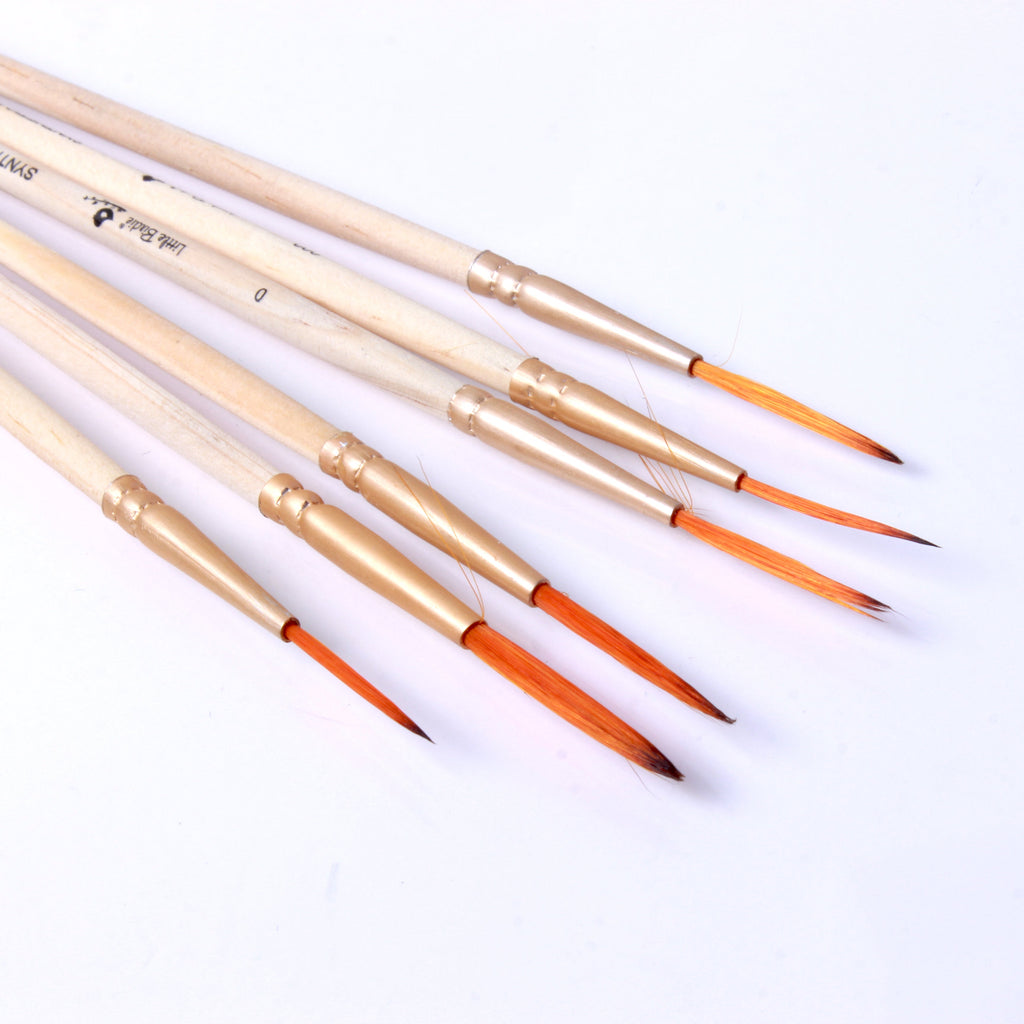 Liner Brush Synthetic Hair Size.0000 000 00 0 1 2 Set of 6 pc