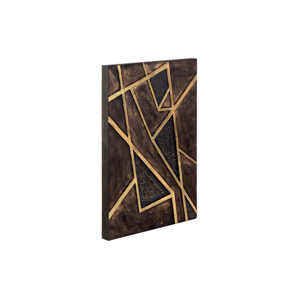Wall Decor Geometric Metallic Angular Spectacle Approx H18 X L12 X D0.78inch 1pc