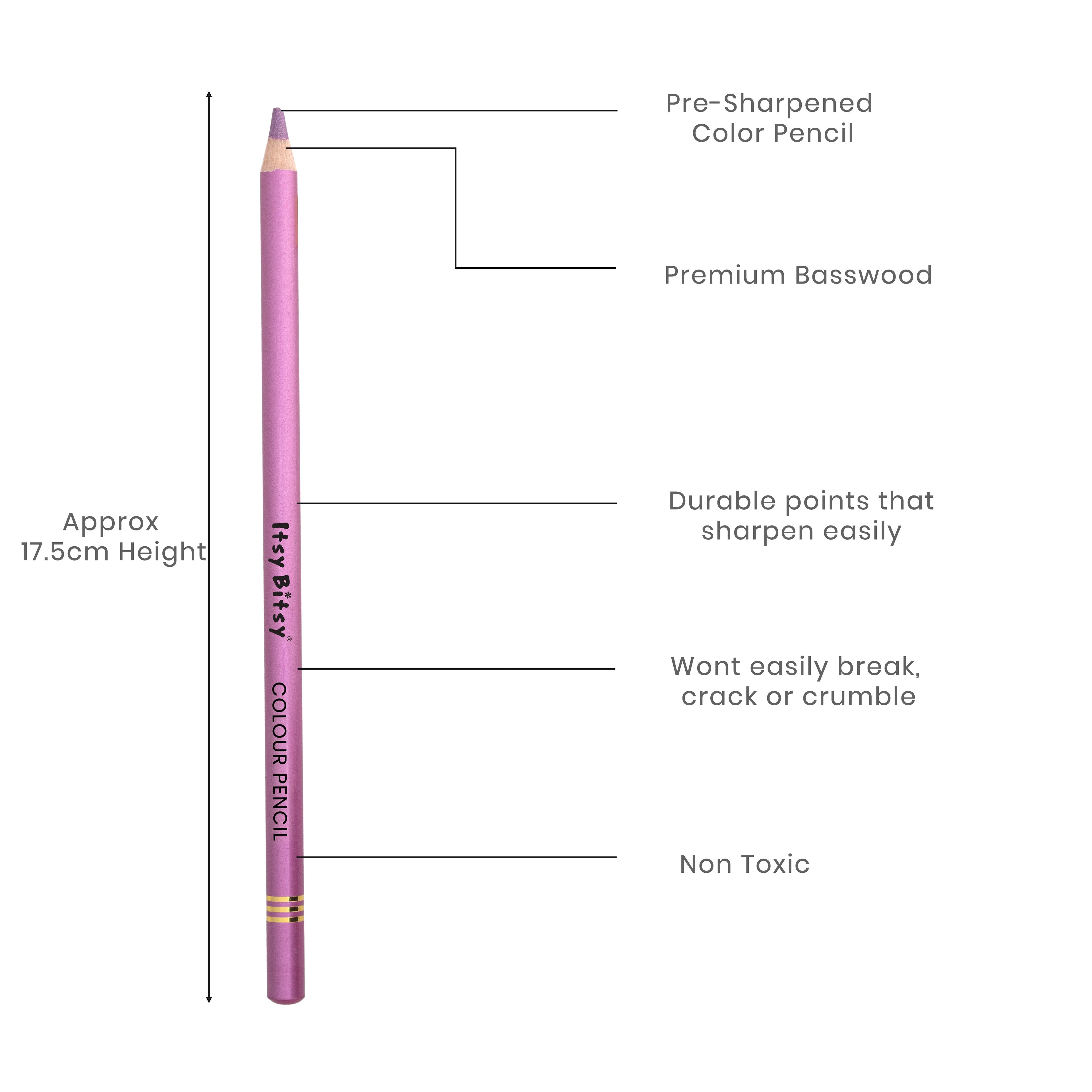 Premium Artist Metallic Colour Pencil 1pc - Metallic Pink