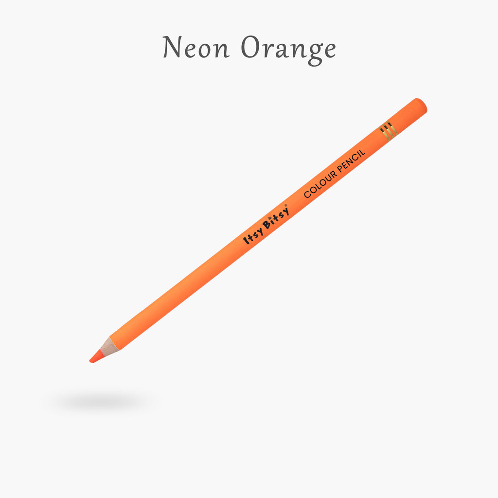 Premium Artist Fluro Colour Pencil 1pc - Neon Orange