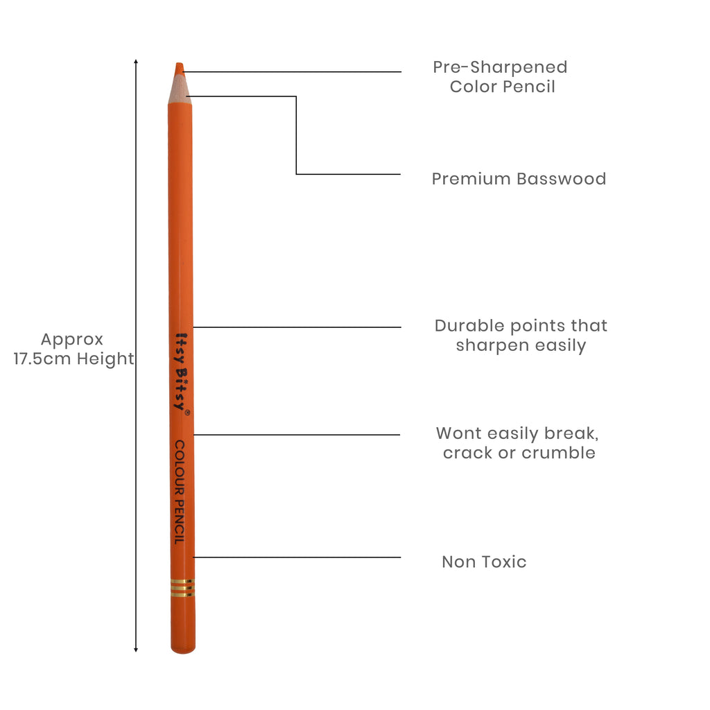Premium Artist Colour Pencil 1pc - Orange Glaze