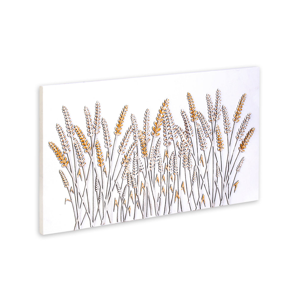 Wall Decor 3D Metallic Corn Field Approx H24 X L12 X D0.78inch 1pc
