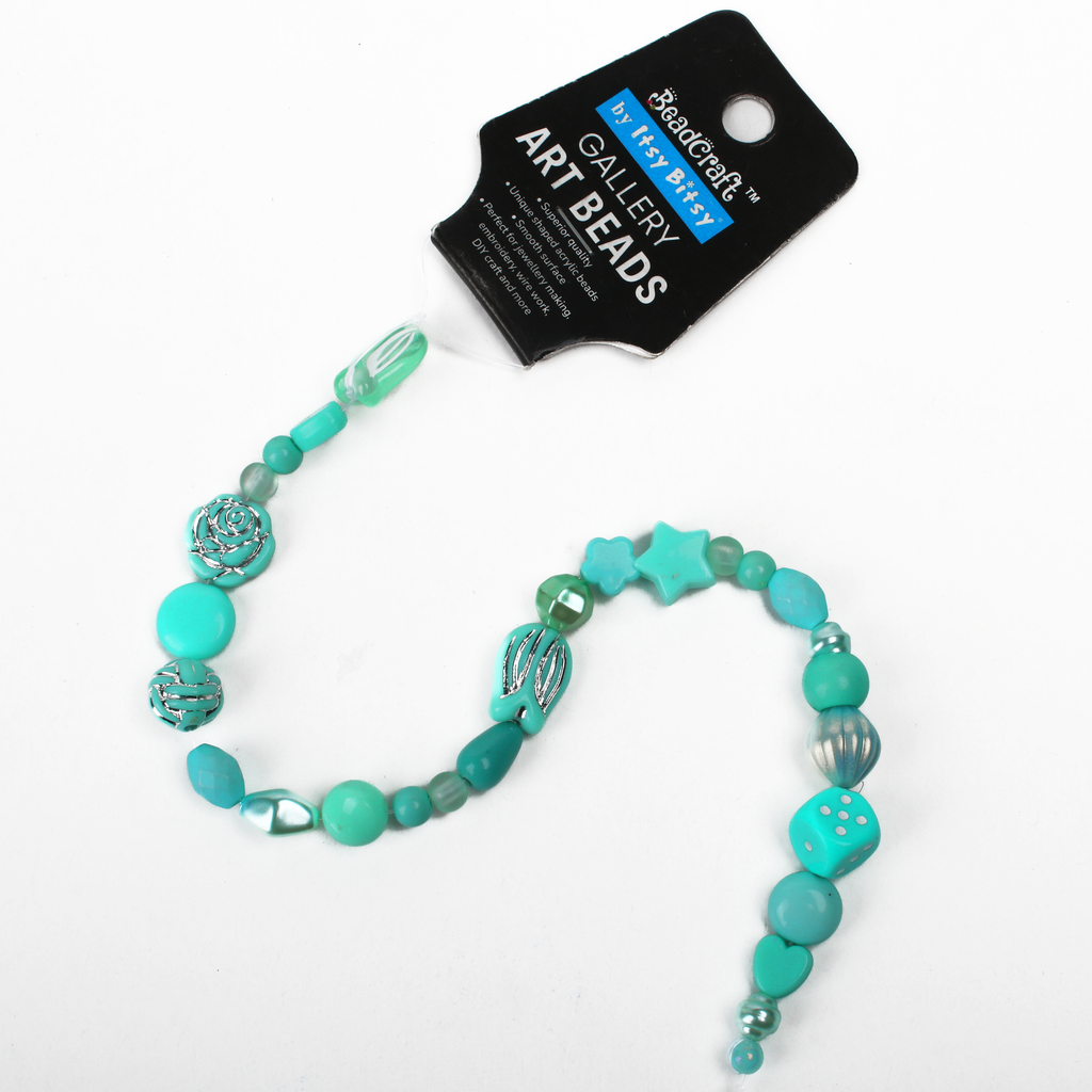 Gallery Art Beads Turquoise Blend 21 Beads 1 String
