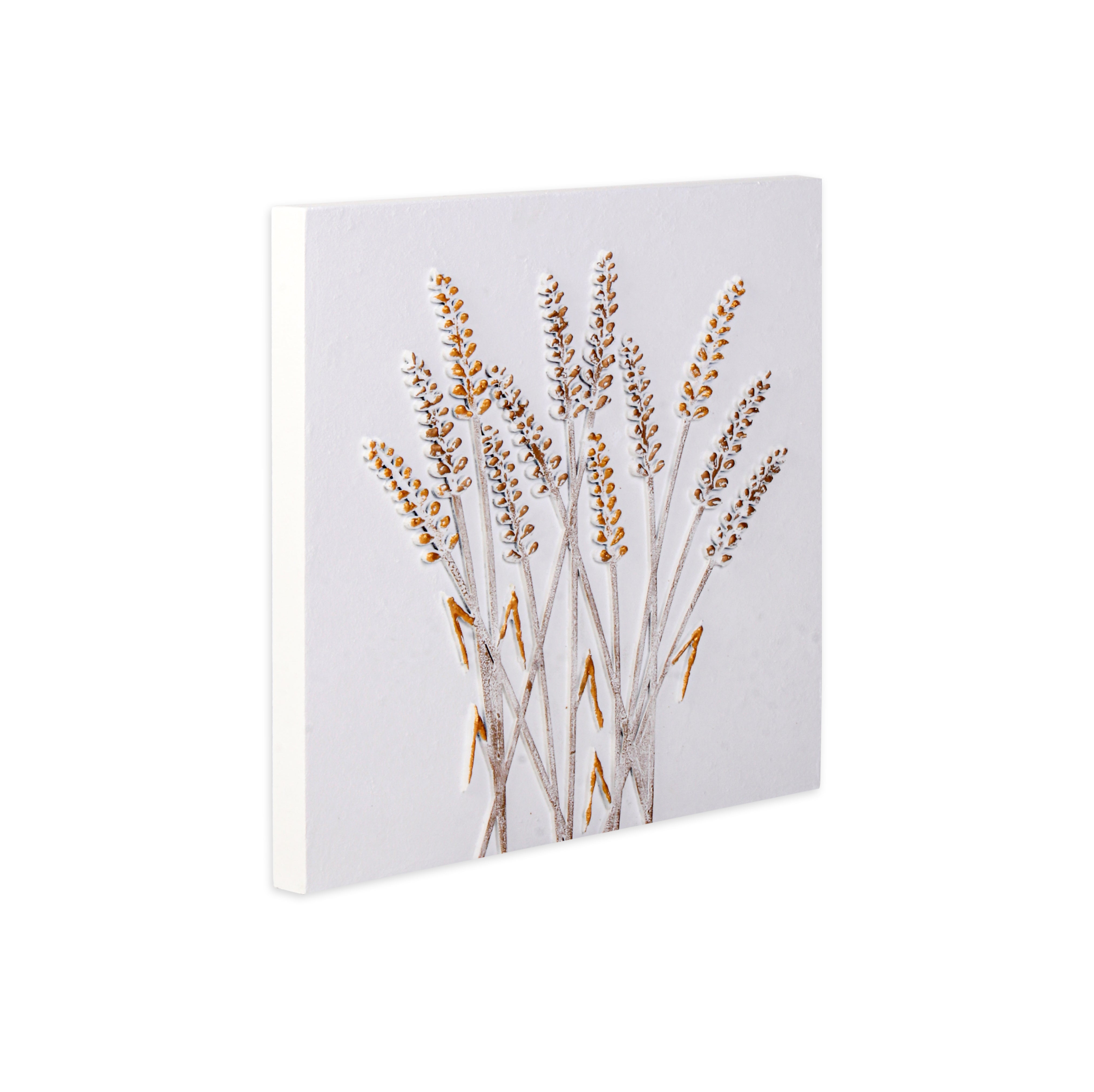 Wall Decor 3D Metallic Corn Field Approx H12 X L12 X D0.78inch