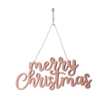 MDF Christmas Hanging Decor Merry Christmas L22.2 x W9.4cm 5.5mm Thick 1pc