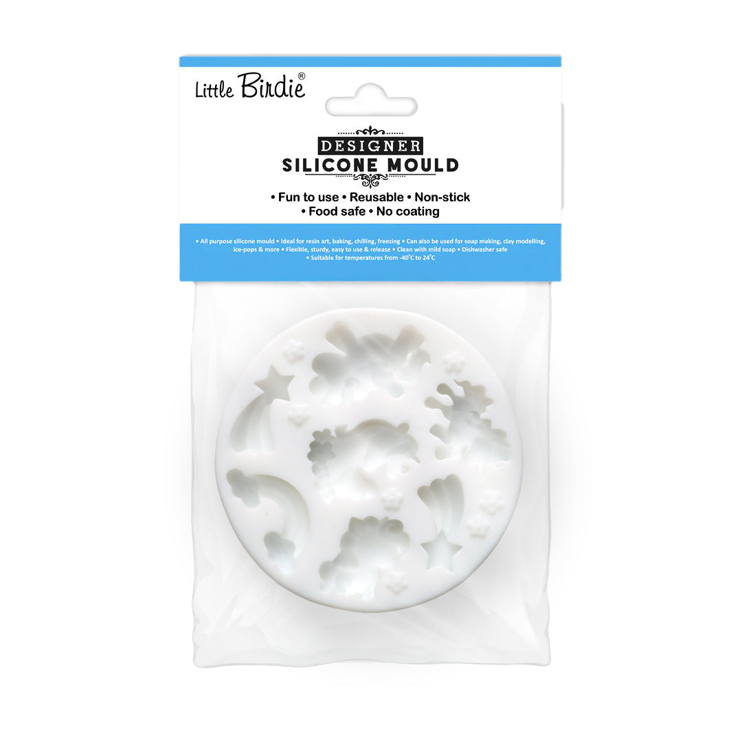 Silicone Mould Rainbow Unicorn L7.7Cm Dia 1 Pc