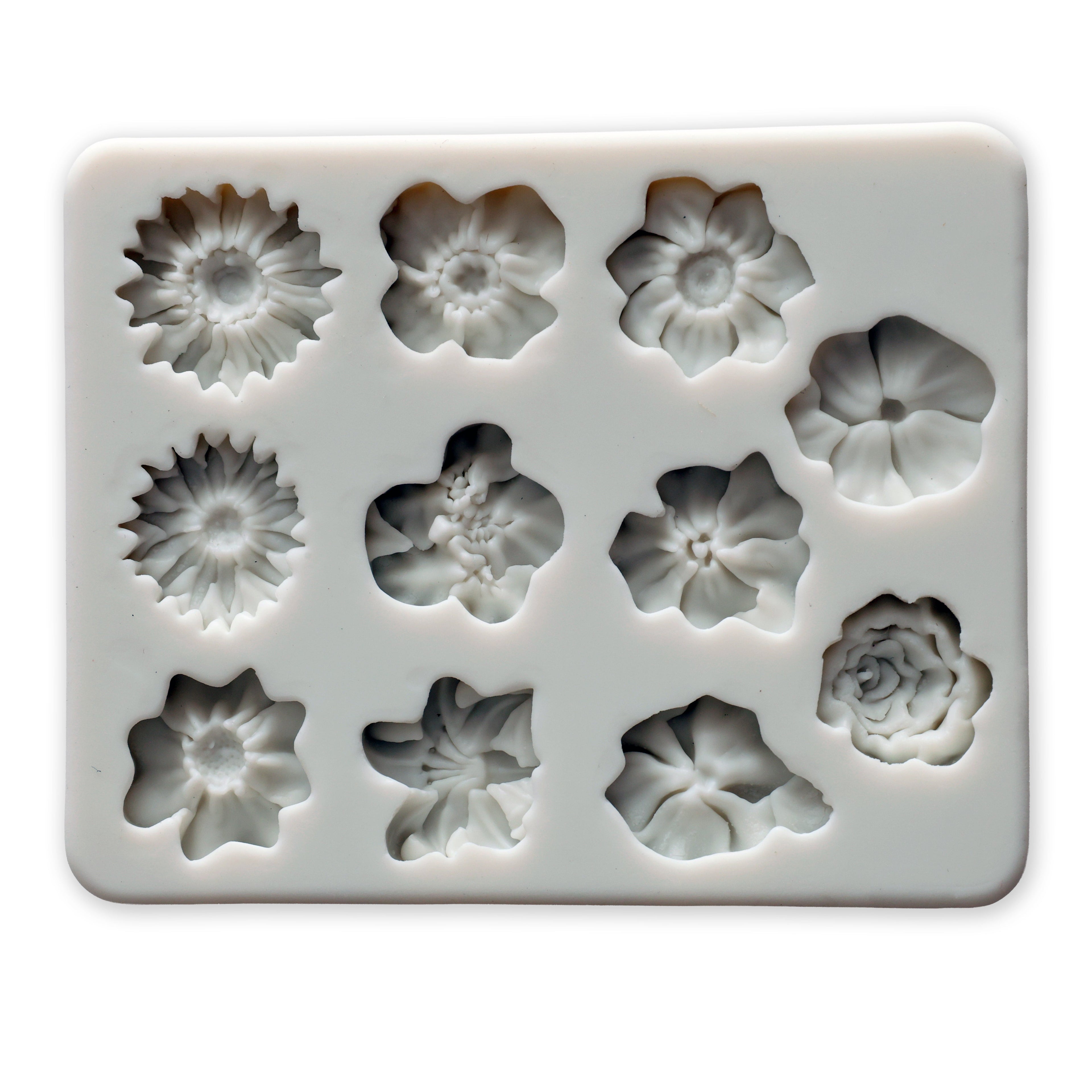 Silicone Mould Wild Blossoms L9.8 X W7.8Cm 1 Pc