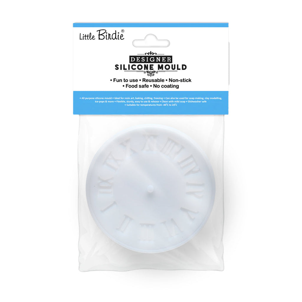 Silicone Mould Clock Face Roman 6Inch Dia 1 Pc